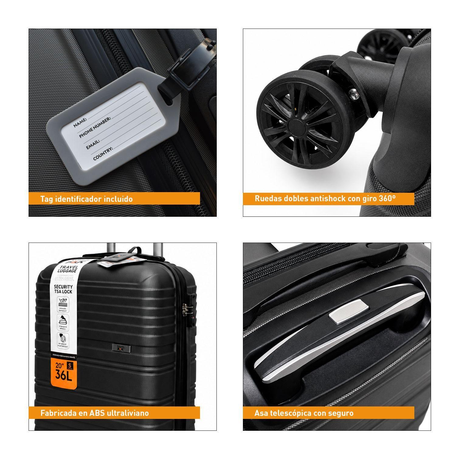 Set 2 Maletas Northpak Resistente Ultraliviana 24"+28" Gris-3