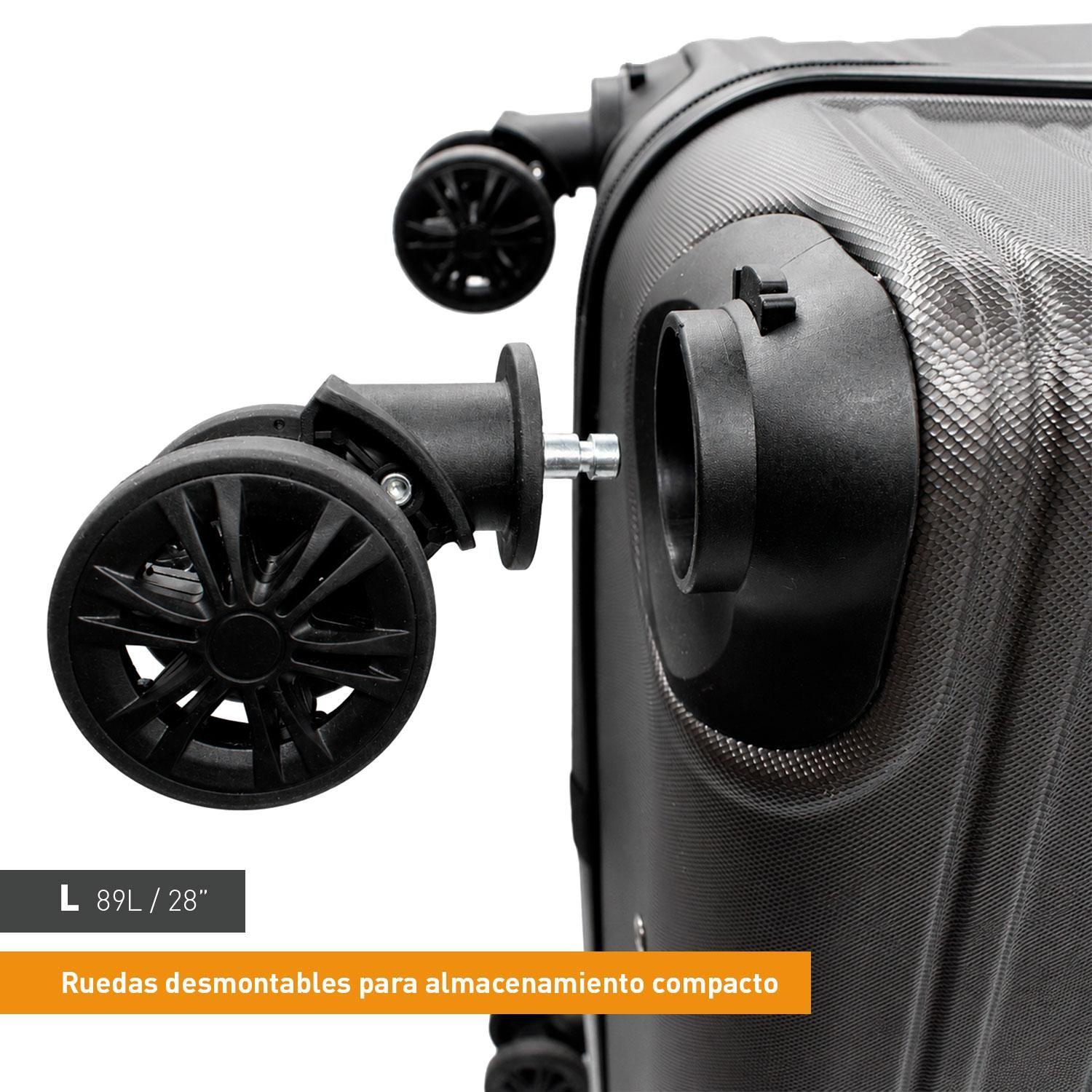 Set 2 Maletas Northpak Resistente Ultraliviana 24"+28" Gris-4