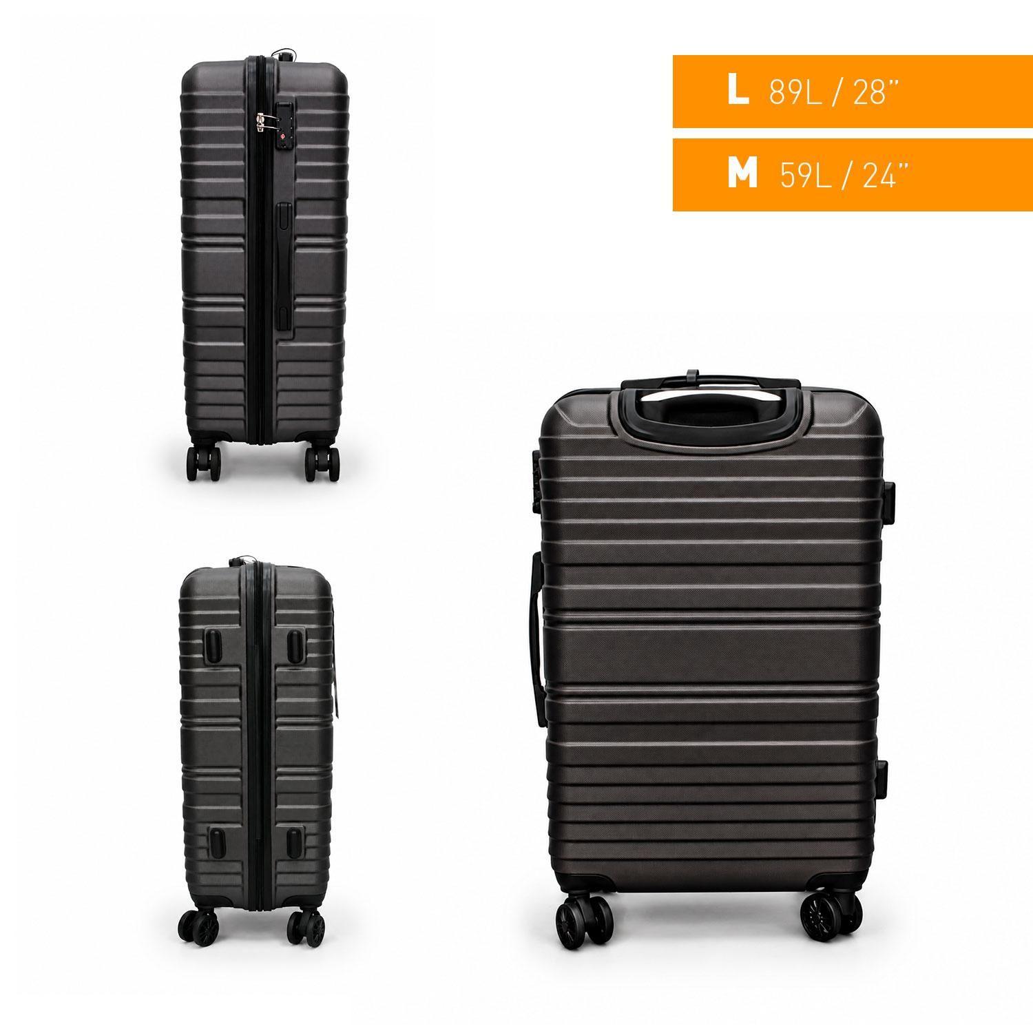 Set 2 Maletas Northpak Resistente Ultraliviana 24"+28" Gris-7