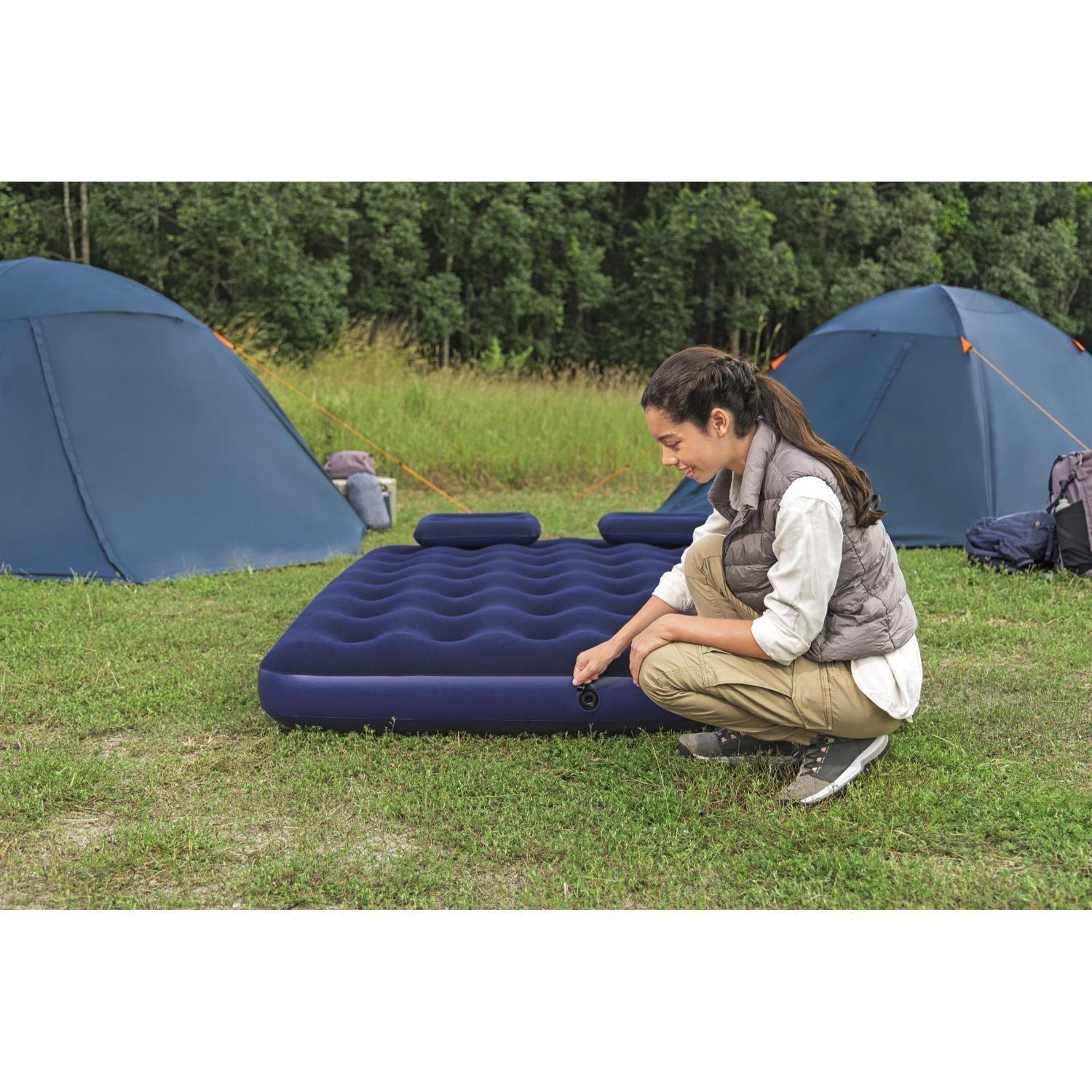 Colchón Inflable Queen + Inflador + 2 almohadas Bestway-2