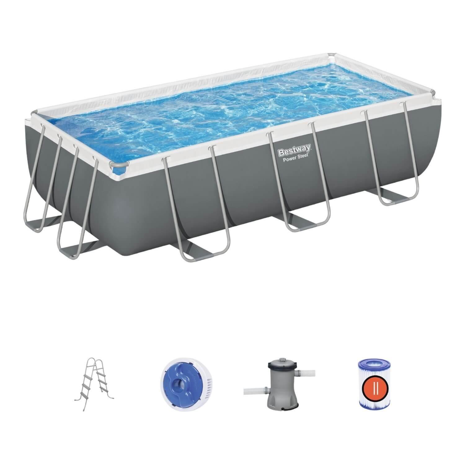 Piscina Bestway Rectangular Filtro+Accesorio 4.04X2.01X1.00M-2