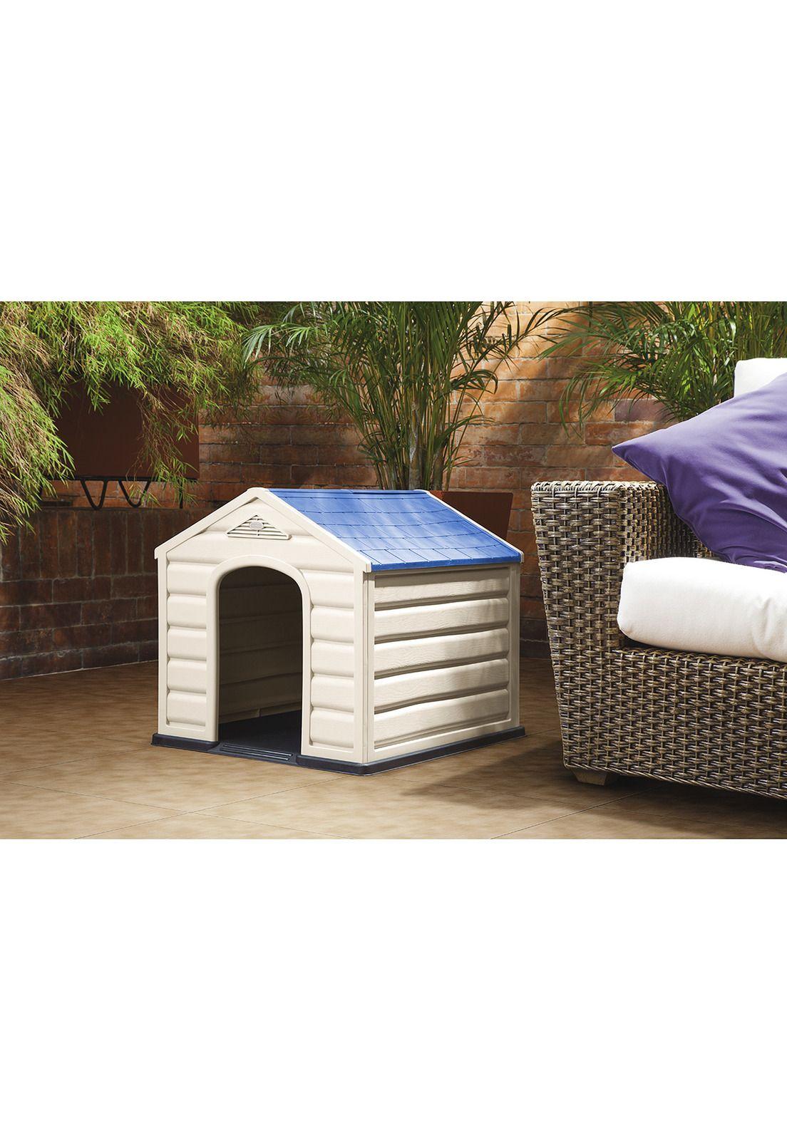 Casa Para Perro Grande Techo Azul 92x90x89 cms Rimax-3