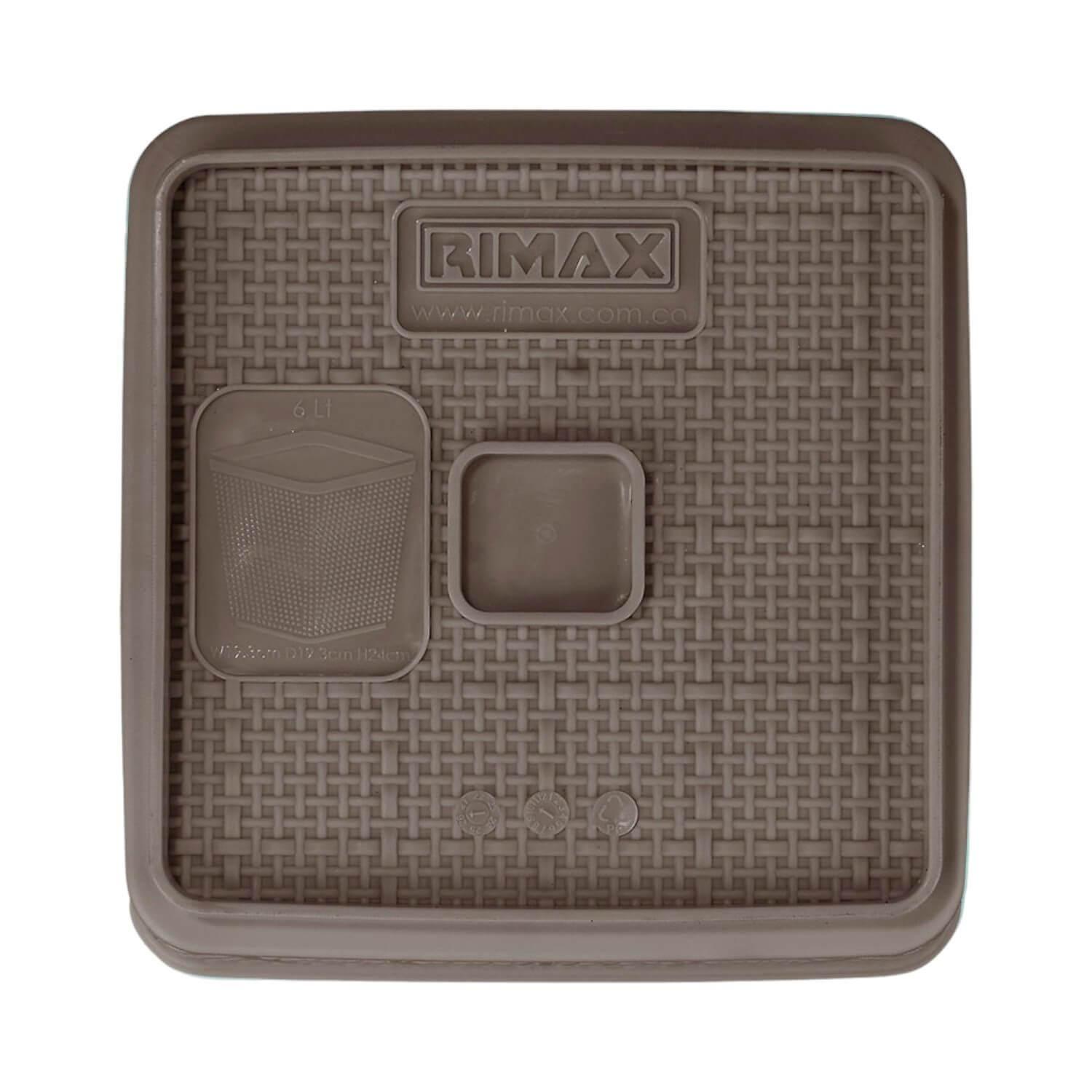 Papelero textura Gris 6 Lts Cafe Rimax-2