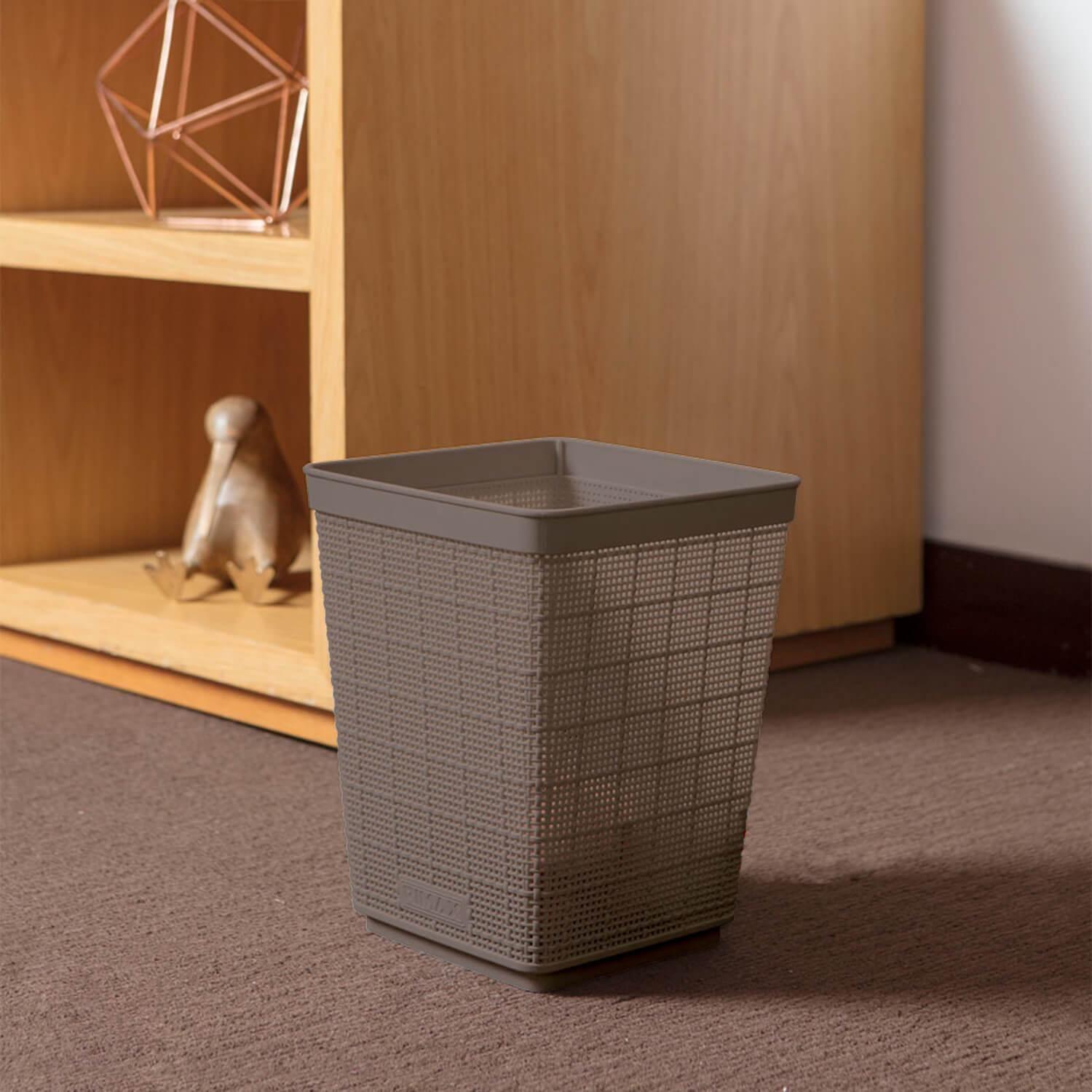 Papelero textura Gris 6 Lts Cafe Rimax-4