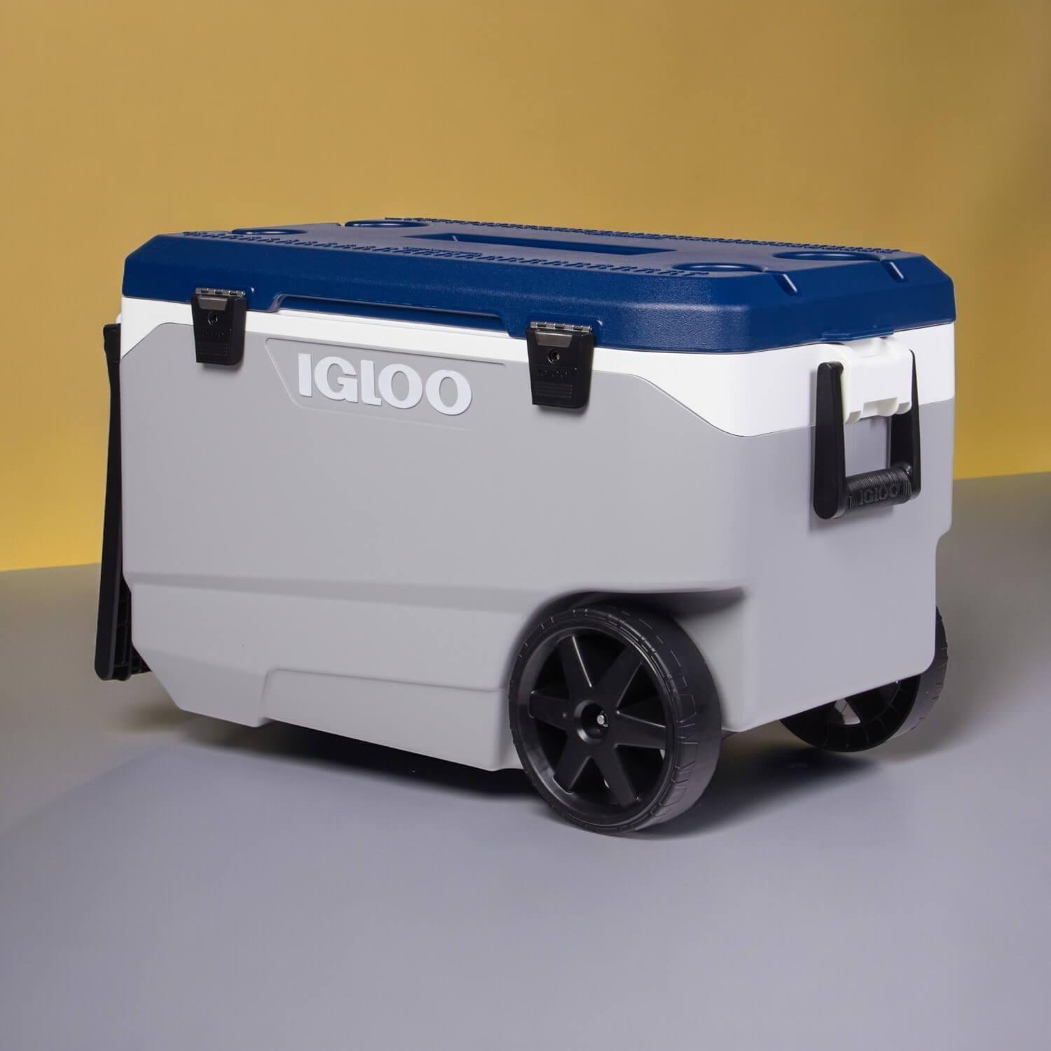Cooler Hielera Nevera Con Ruedas MaxCold Gris 85 Litro Igloo-2