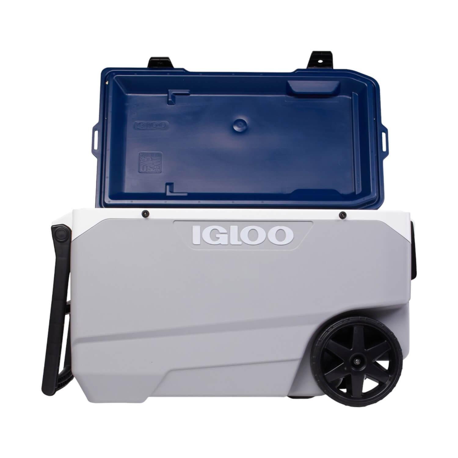 Cooler Hielera Nevera Con Ruedas MaxCold Gris 85 Litro Igloo-5