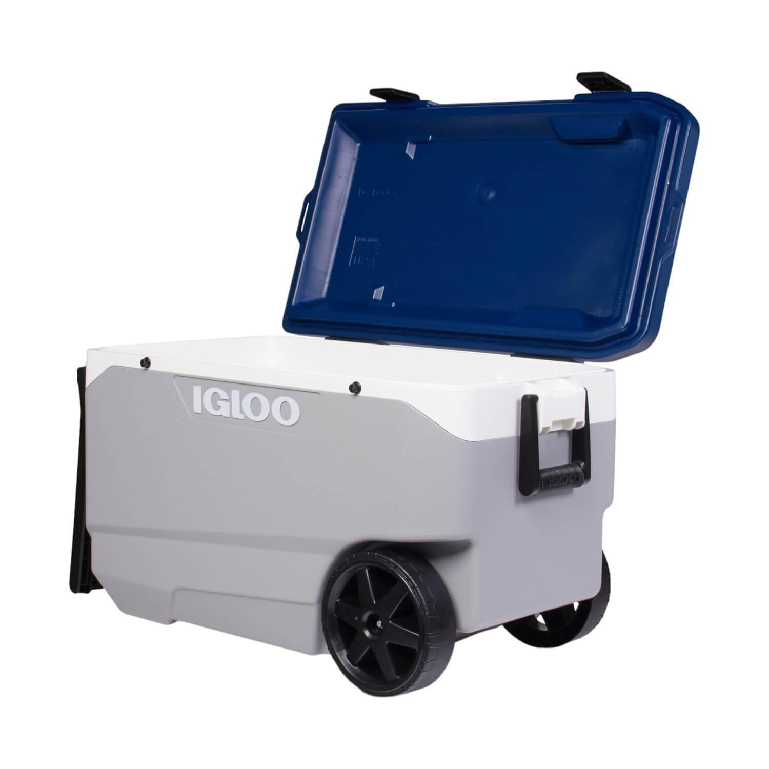 Cooler Hielera Nevera Con Ruedas MaxCold Gris 85 Litro Igloo-6