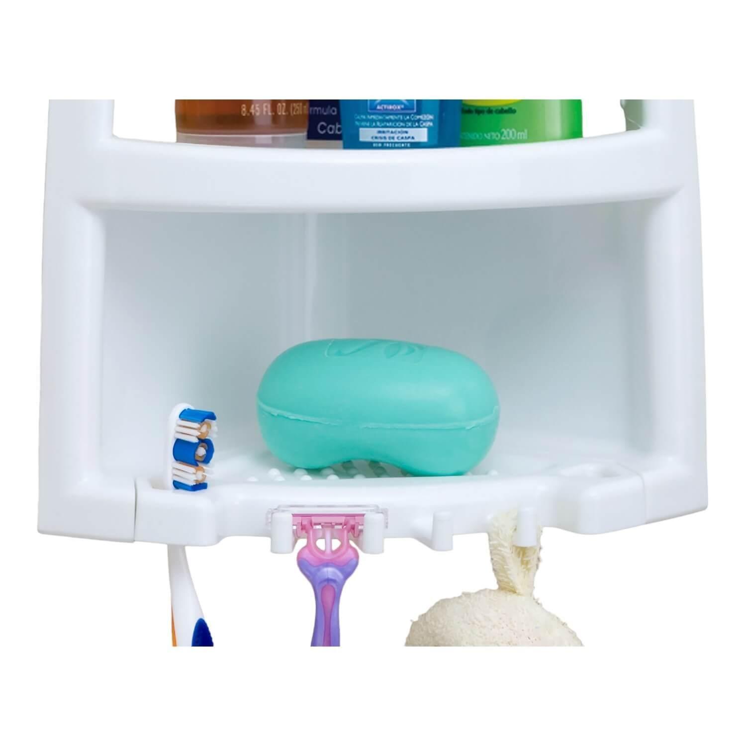 Organizador de Ducha Plastico Blanco Rimax-2