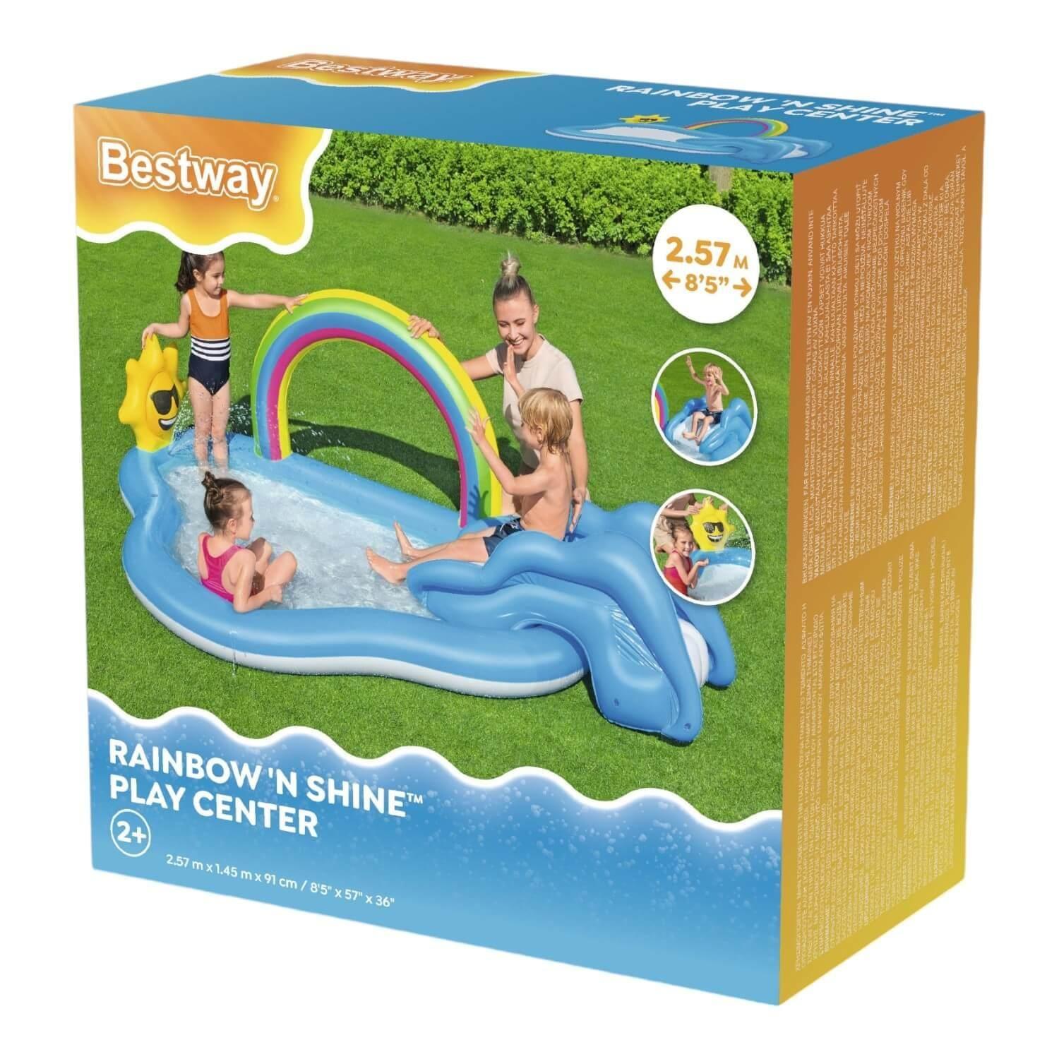 Piscina Y Juegos Inflable Arcoiris 2.57Mx1.45Mx91Cms Bestway-2