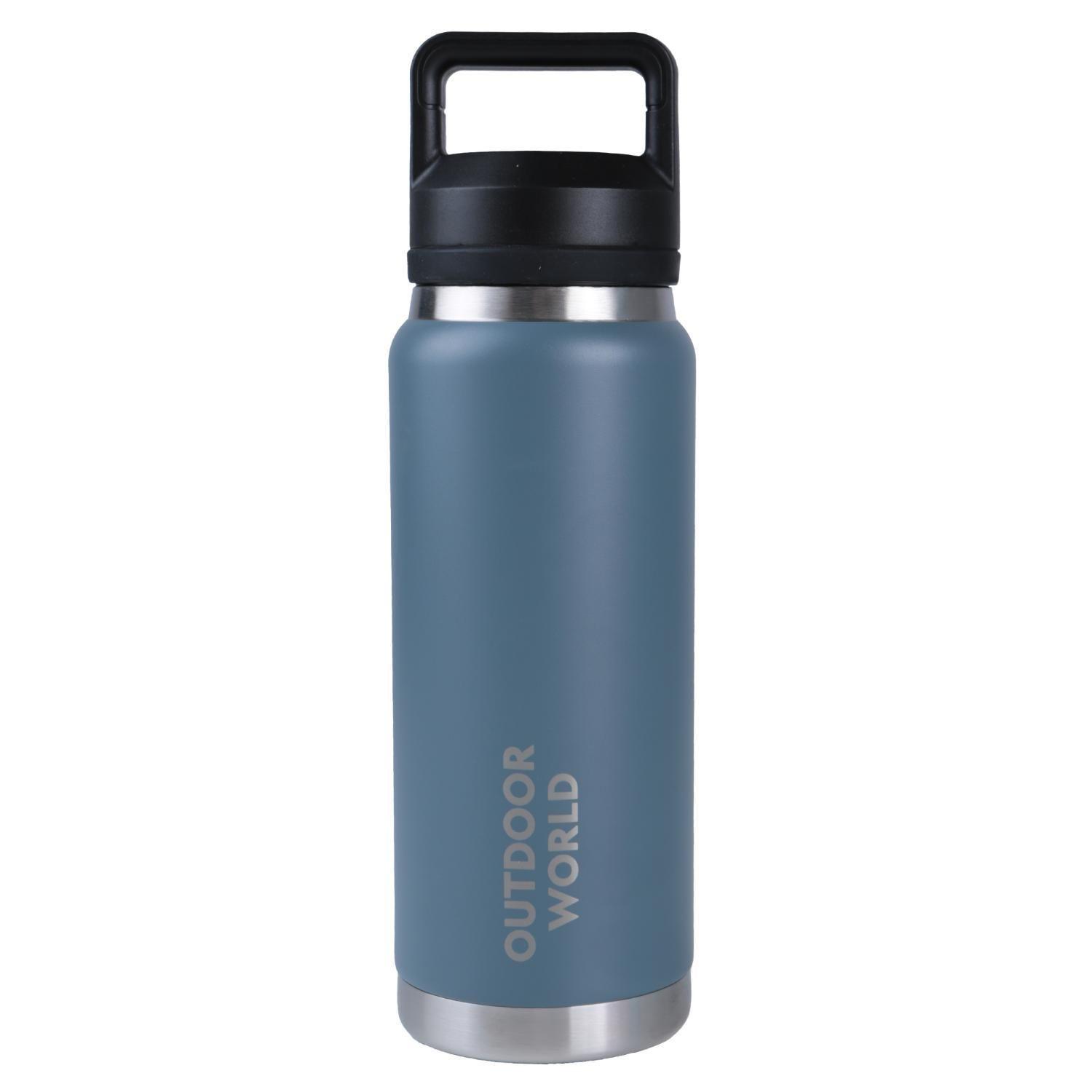 Botella Metálica Térmica Doble Boca Ajustable Angosta y Ancha 800ml Gris-3