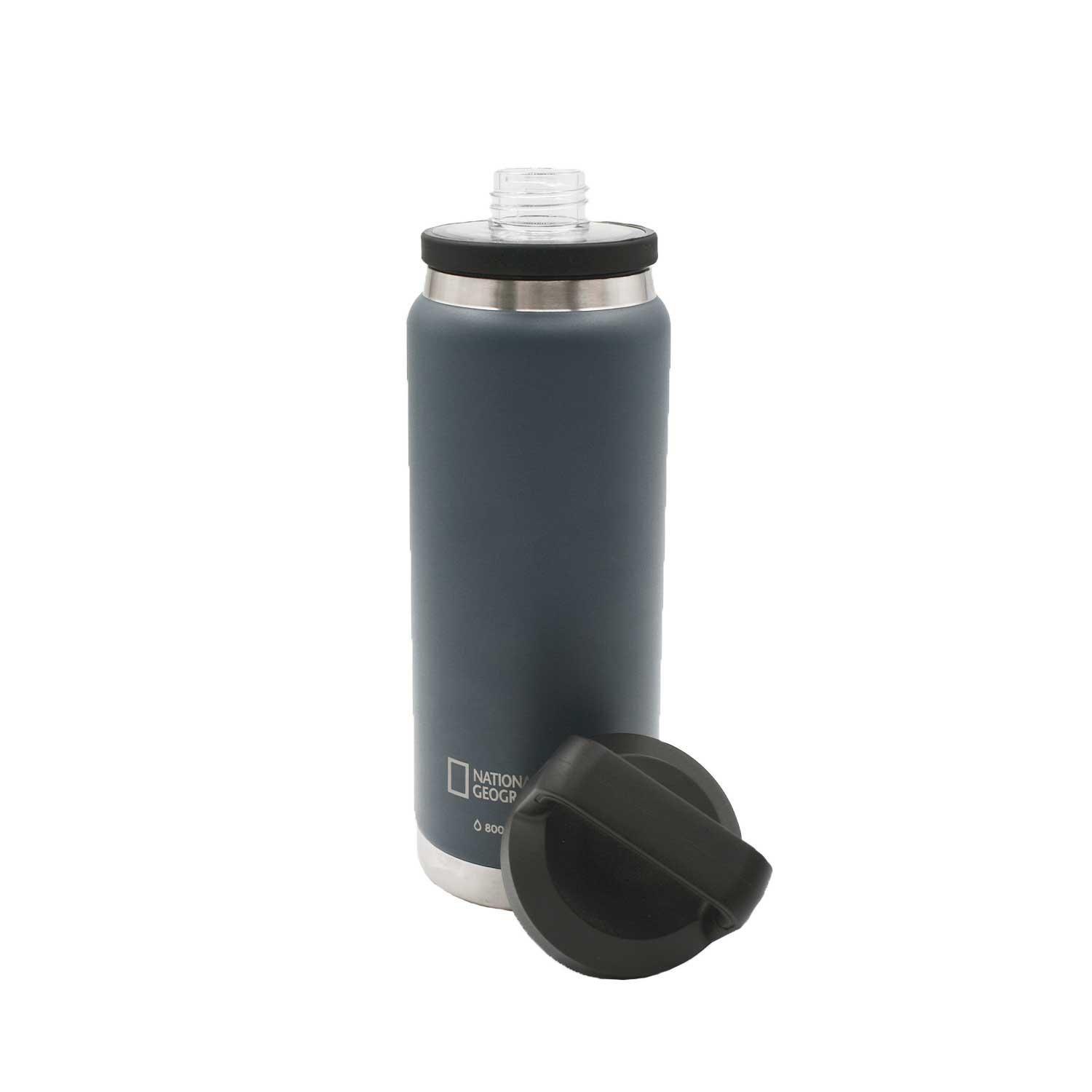 Botella Metálica Térmica Doble Boca Ajustable Angosta y Ancha 800ml Gris-2