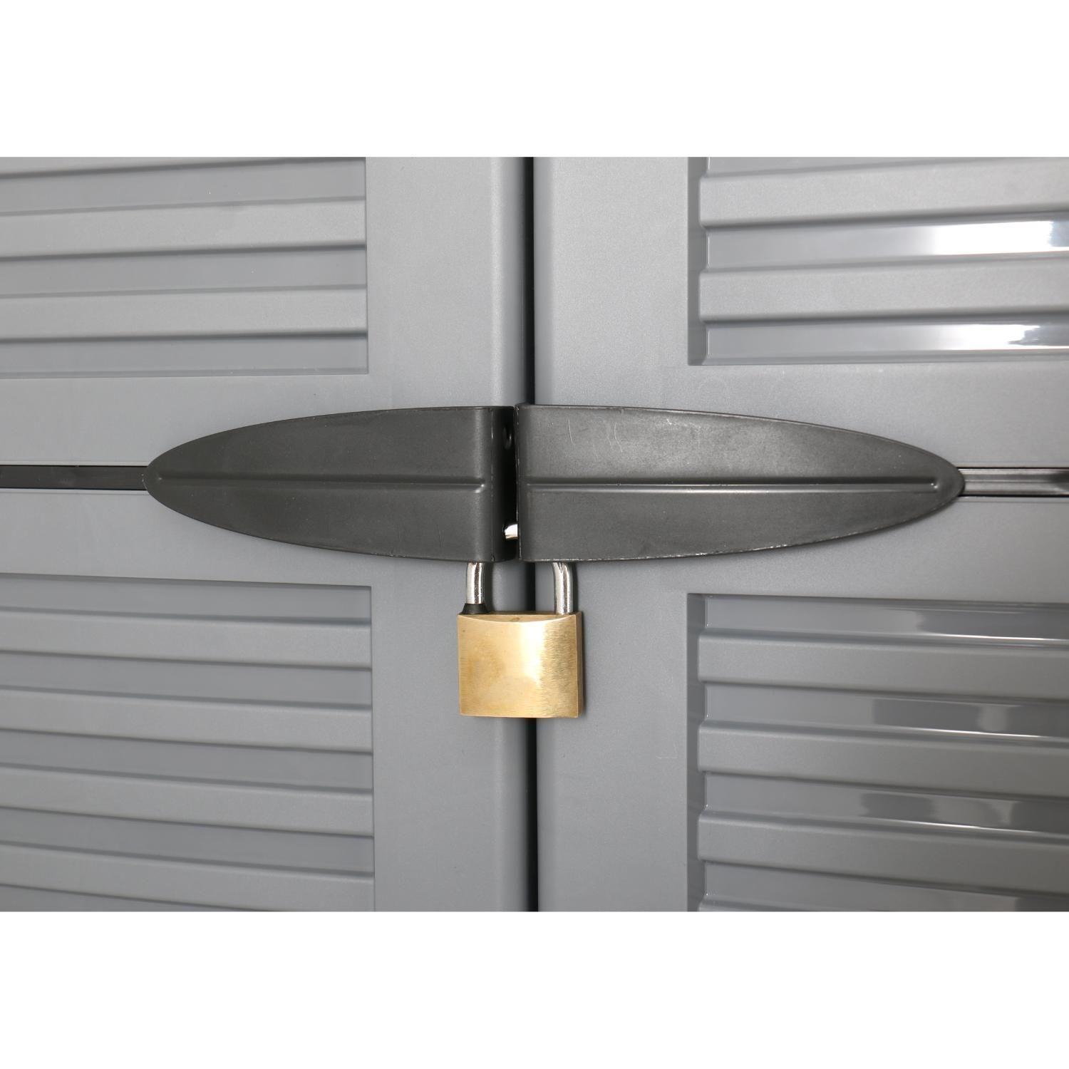 Armario Closet Plástico Grande Multiuso Gris 68x39x171,5cm-2