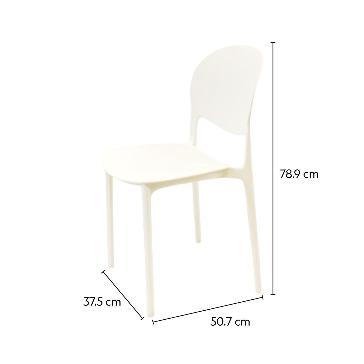 Silla Plástico Apilable Deco Sevilla Blanca Escandinavia-5