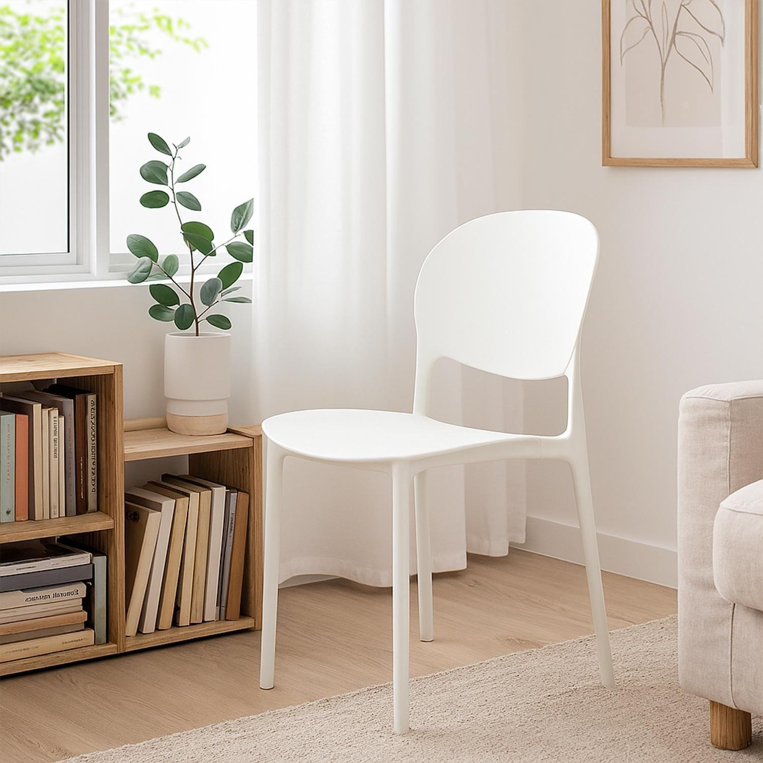 Silla Plástico Apilable Deco Sevilla Blanca Escandinavia-5