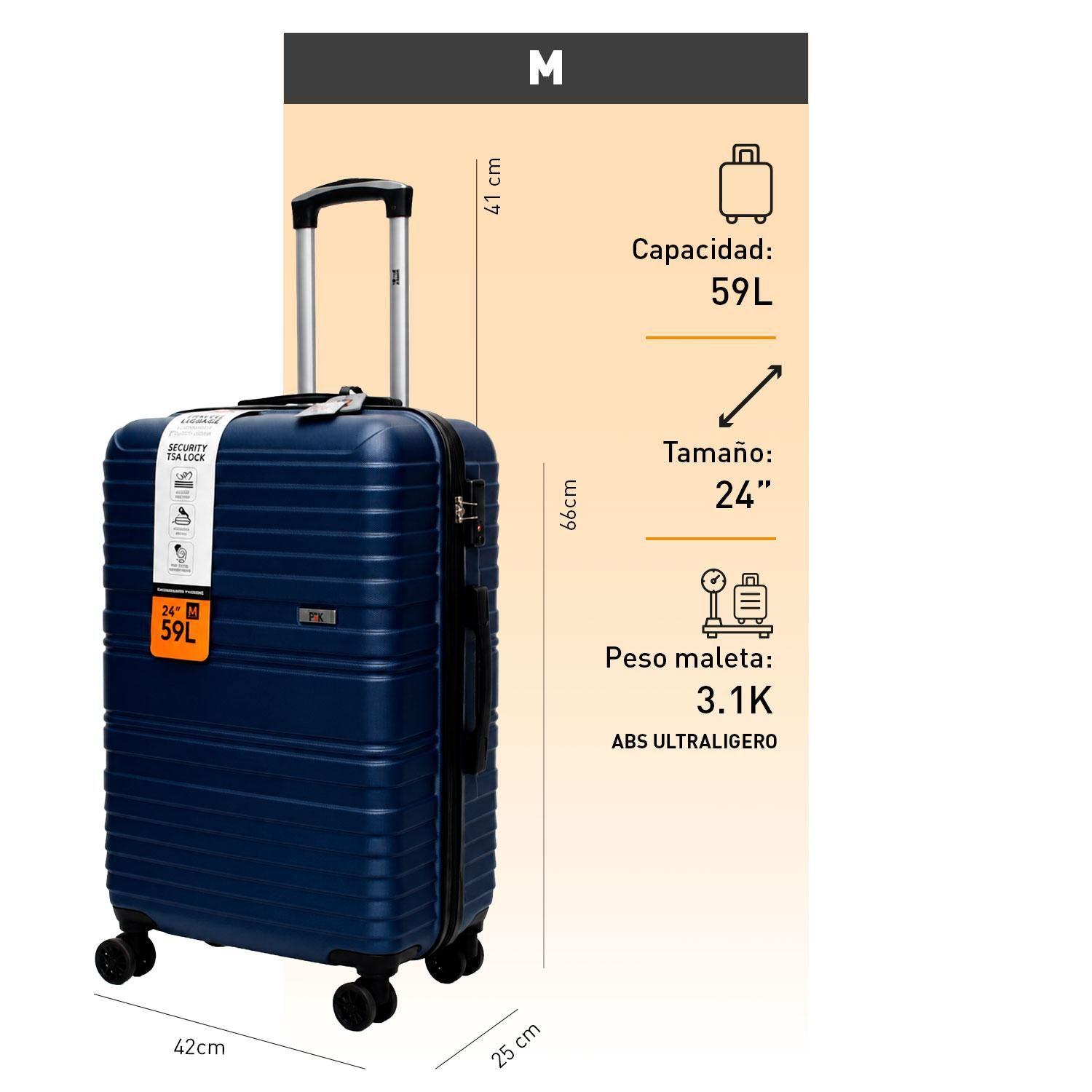Maleta North Pak Rigida Resistente Ultraliviana 24" 59L Azul-5