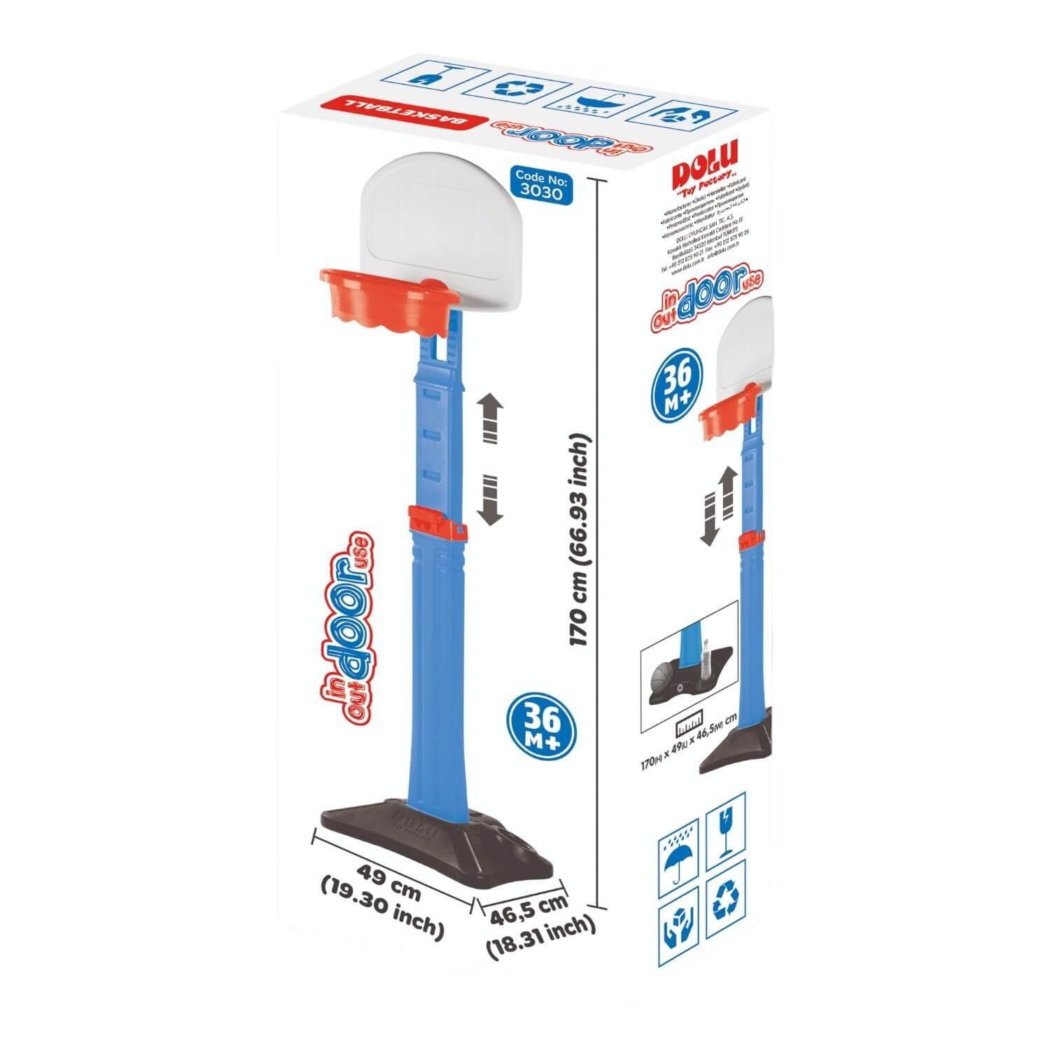 Set Aro Basketball + Pedestal Ajustable a 1,70m Dolu-8