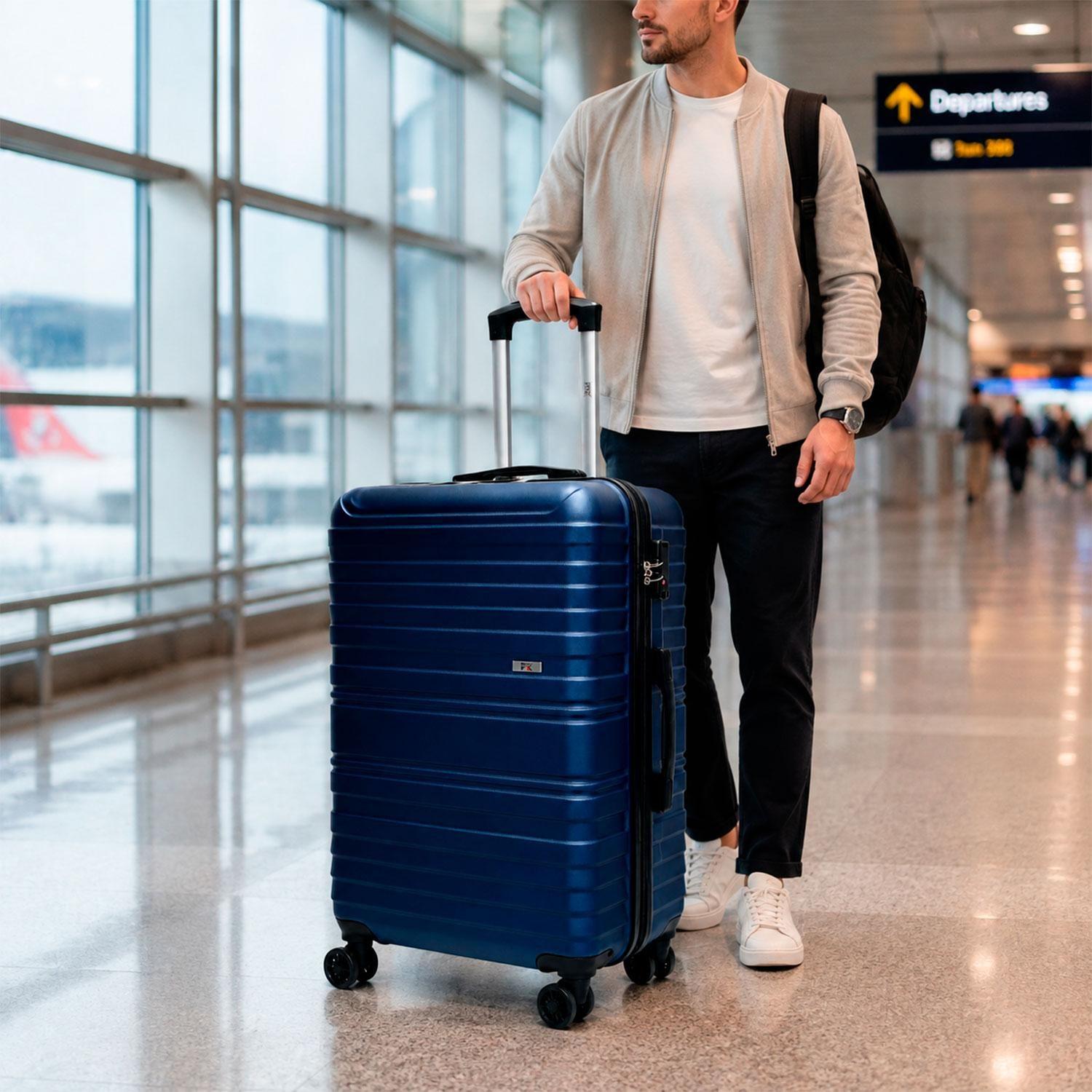 Maleta North Pak Rigida Resistente Ultraliviana 30" 107L Azul-2