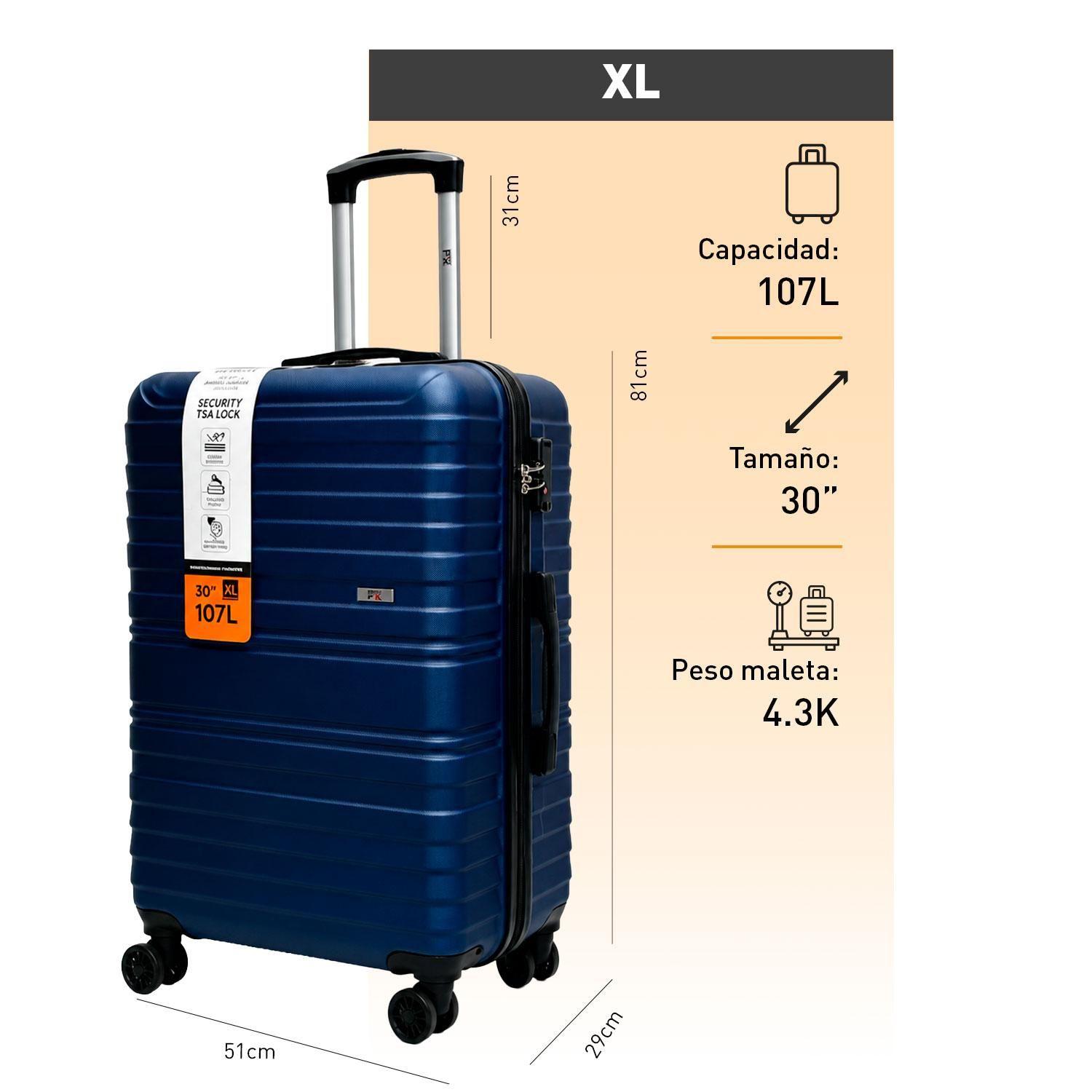 Maleta North Pak Rigida Resistente Ultraliviana 30" 107L Azul-5