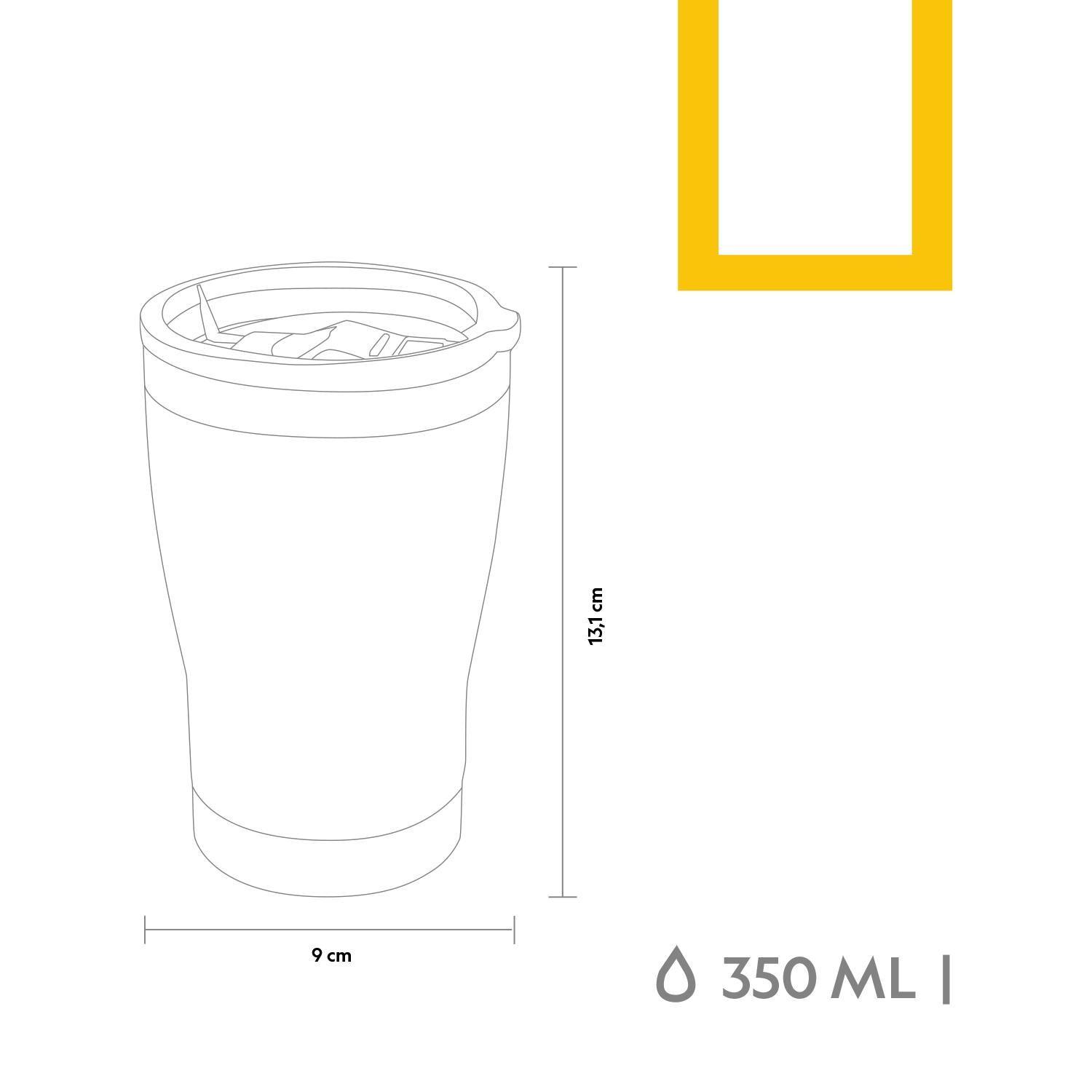 Mug Acero Inoxidable Tapa Transparente Rosca 350ml Negro-5