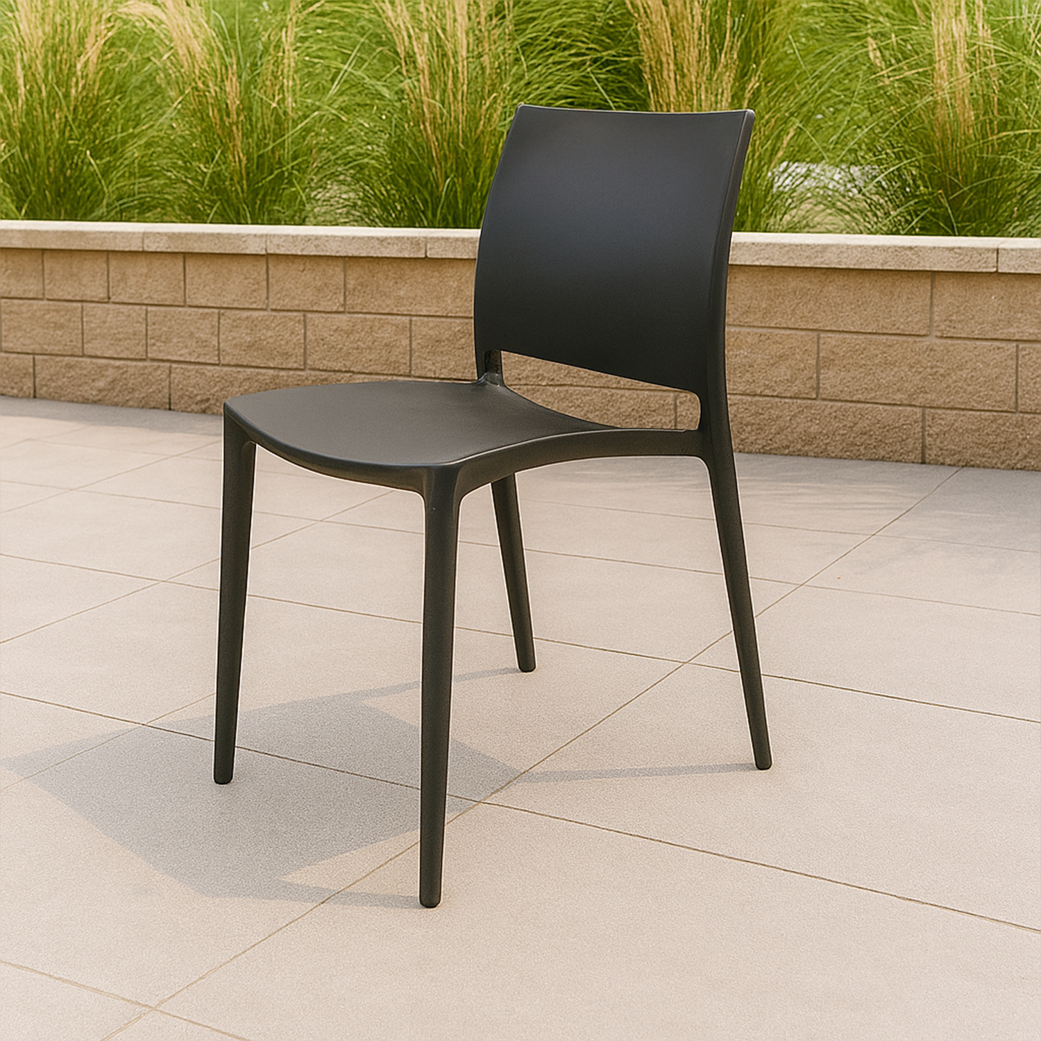 Silla Plástico Apilable Deco Dresden Gris Escandinavia-5