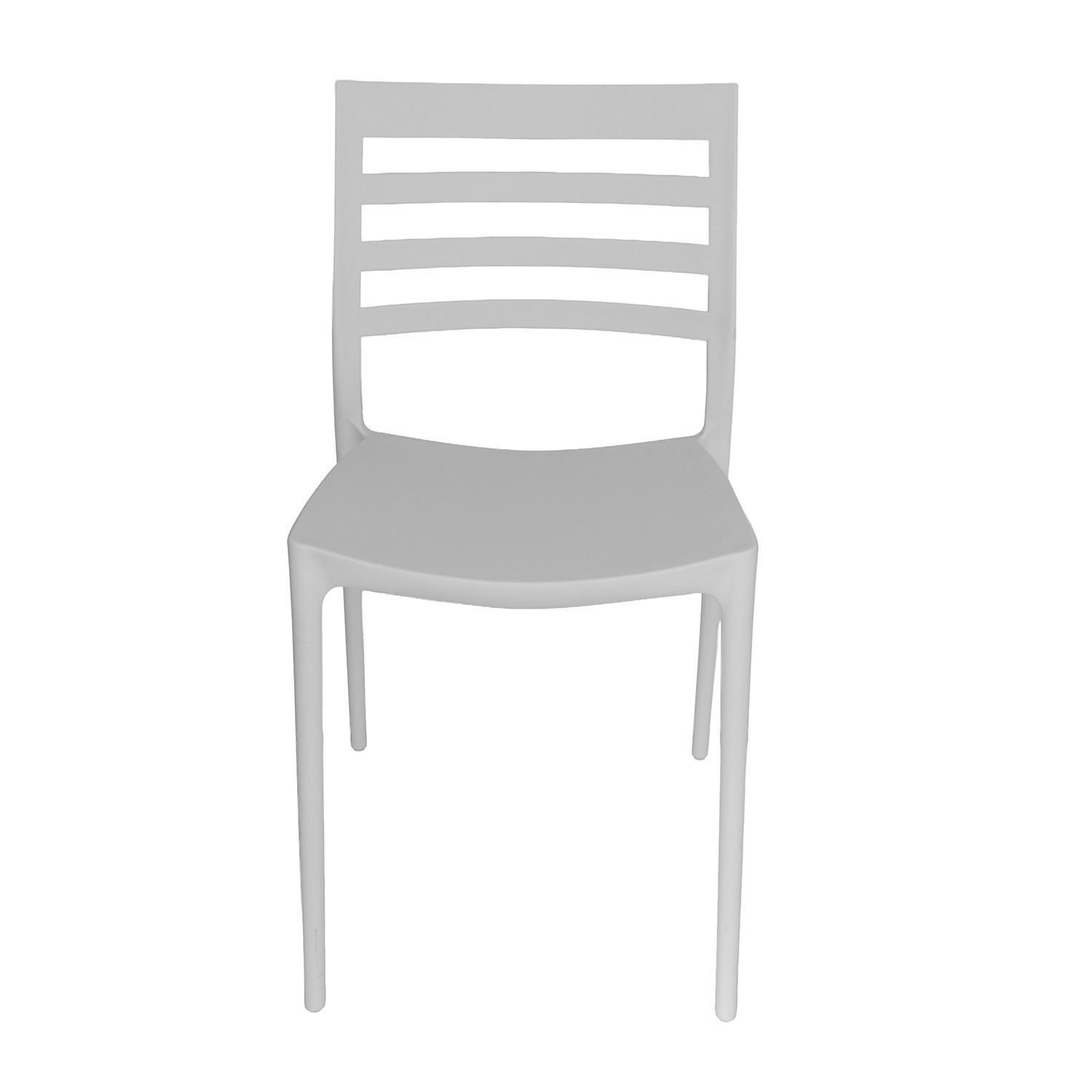 Silla Plástico Apilable Deco Nybro Blanca Escandinavia-2