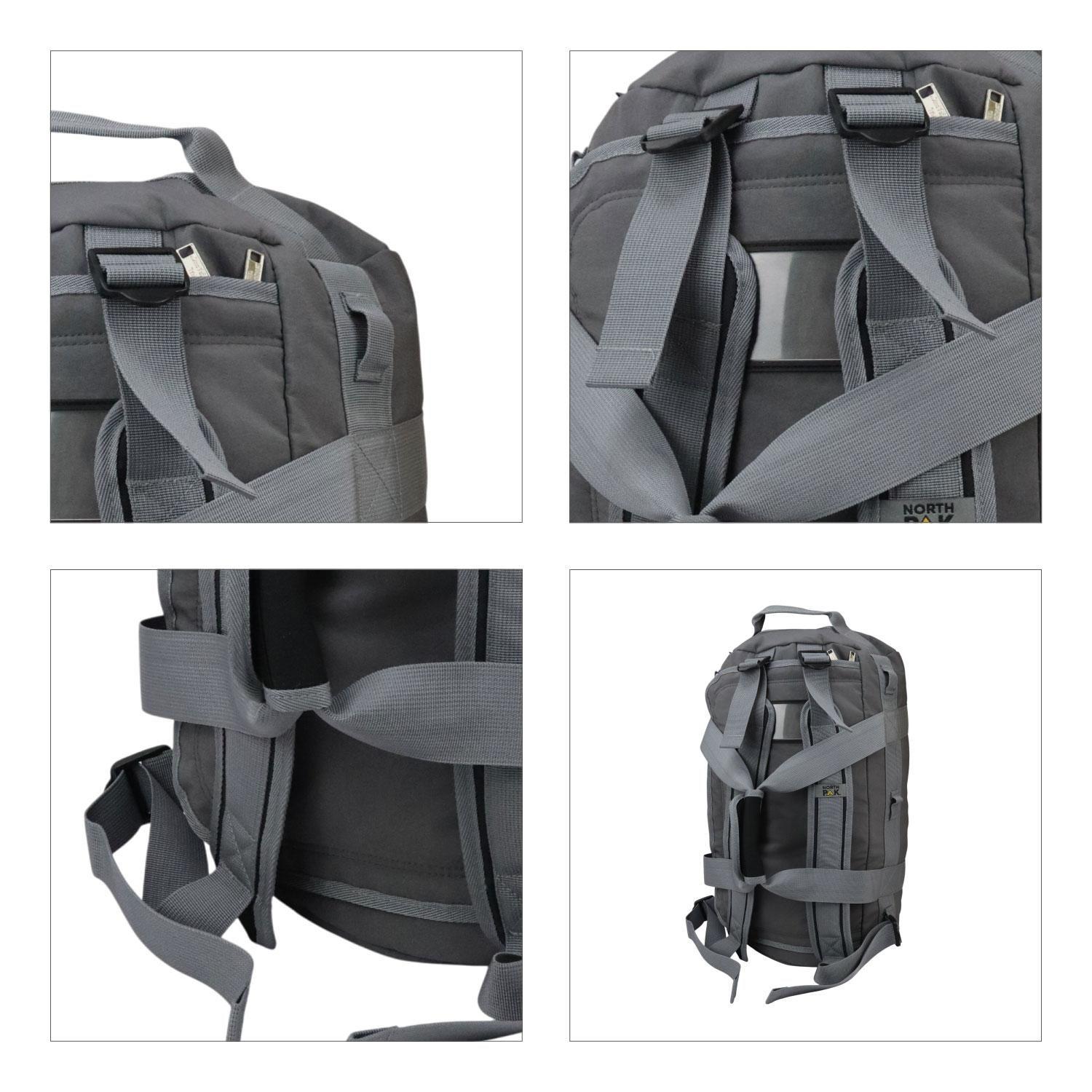 Bolso Mochila Viaje Duffel 50 L Gris North Pak-3