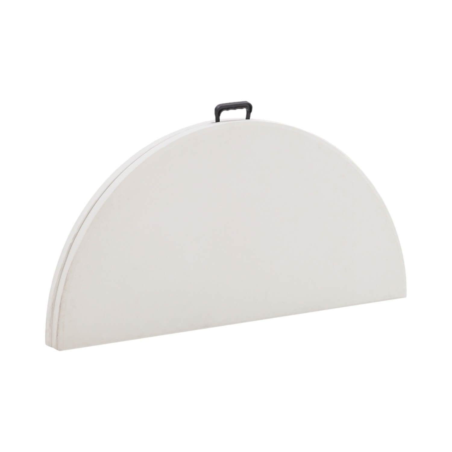 Mesa Plegable Redonda 122x74 Cms Blanca Northwest-2