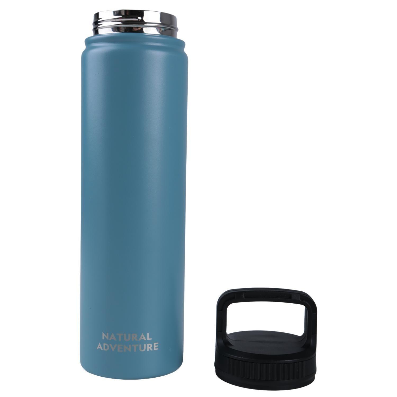 Botella Metálica Térmica Boca Ancha 750ml Azul Petroleo-2