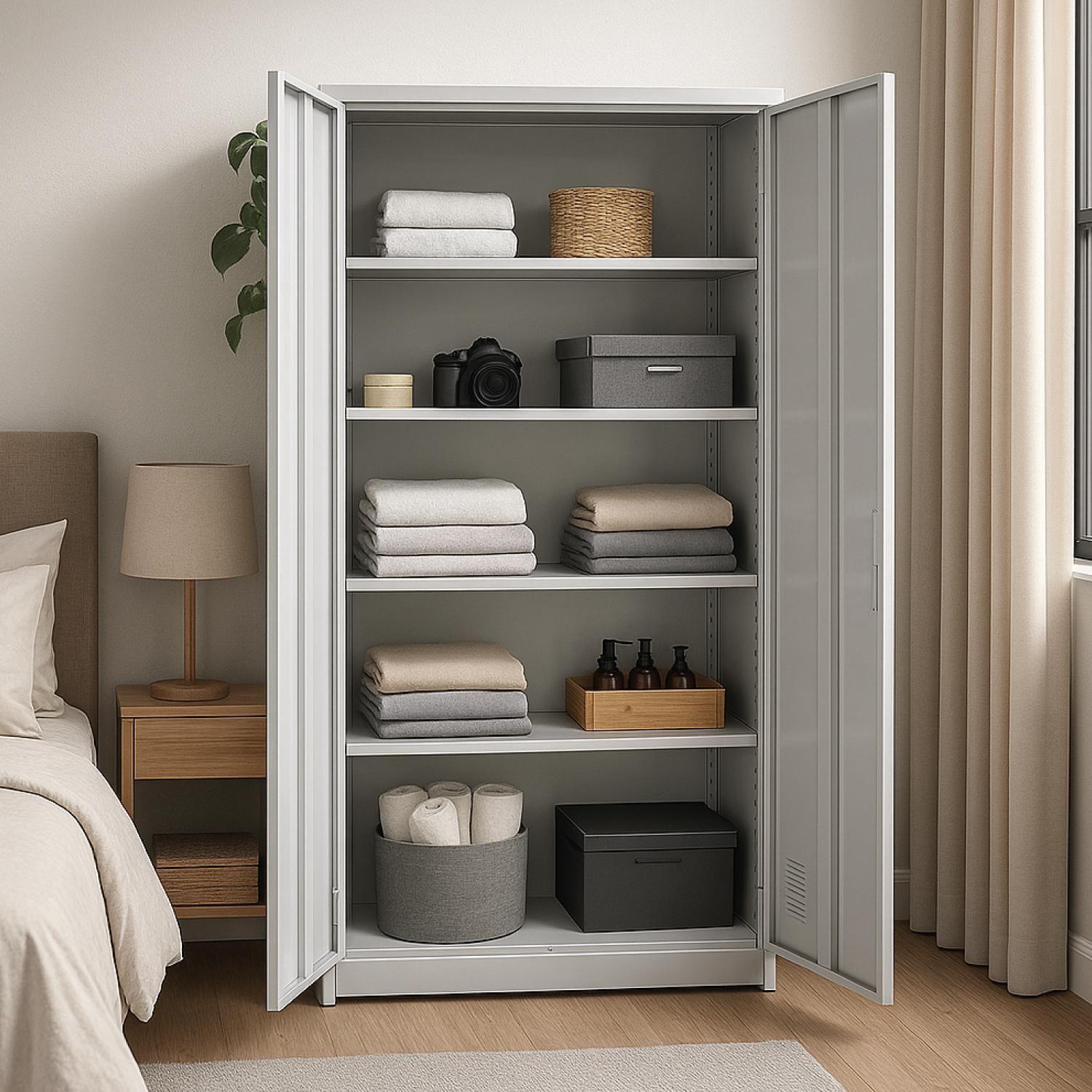 Closet Armario Metálico dos puertas 90x45x180cm Airhouse-3