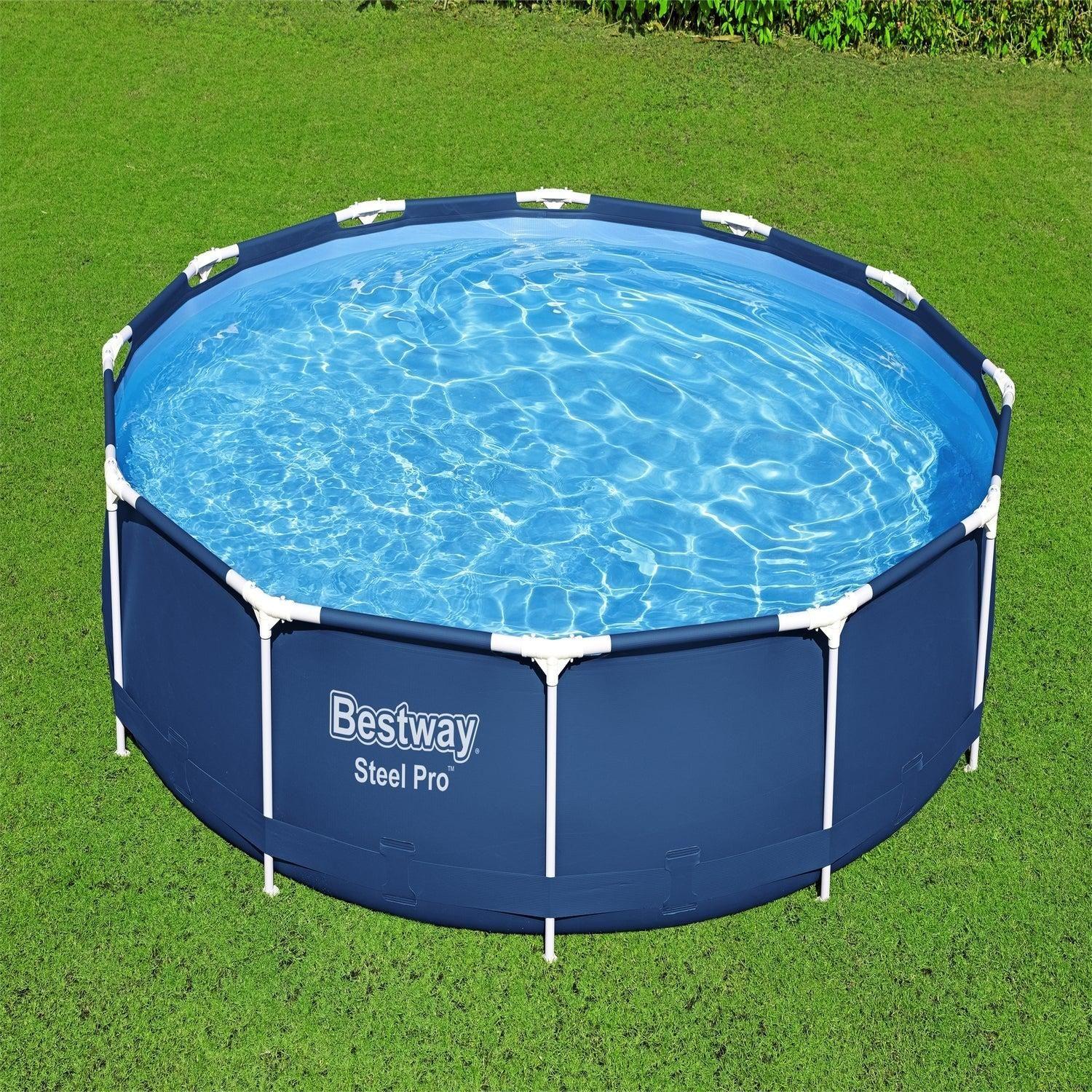 Piscina Bestway Redonda Steel Pro con filtro 3.66MX76Cm Azul-2