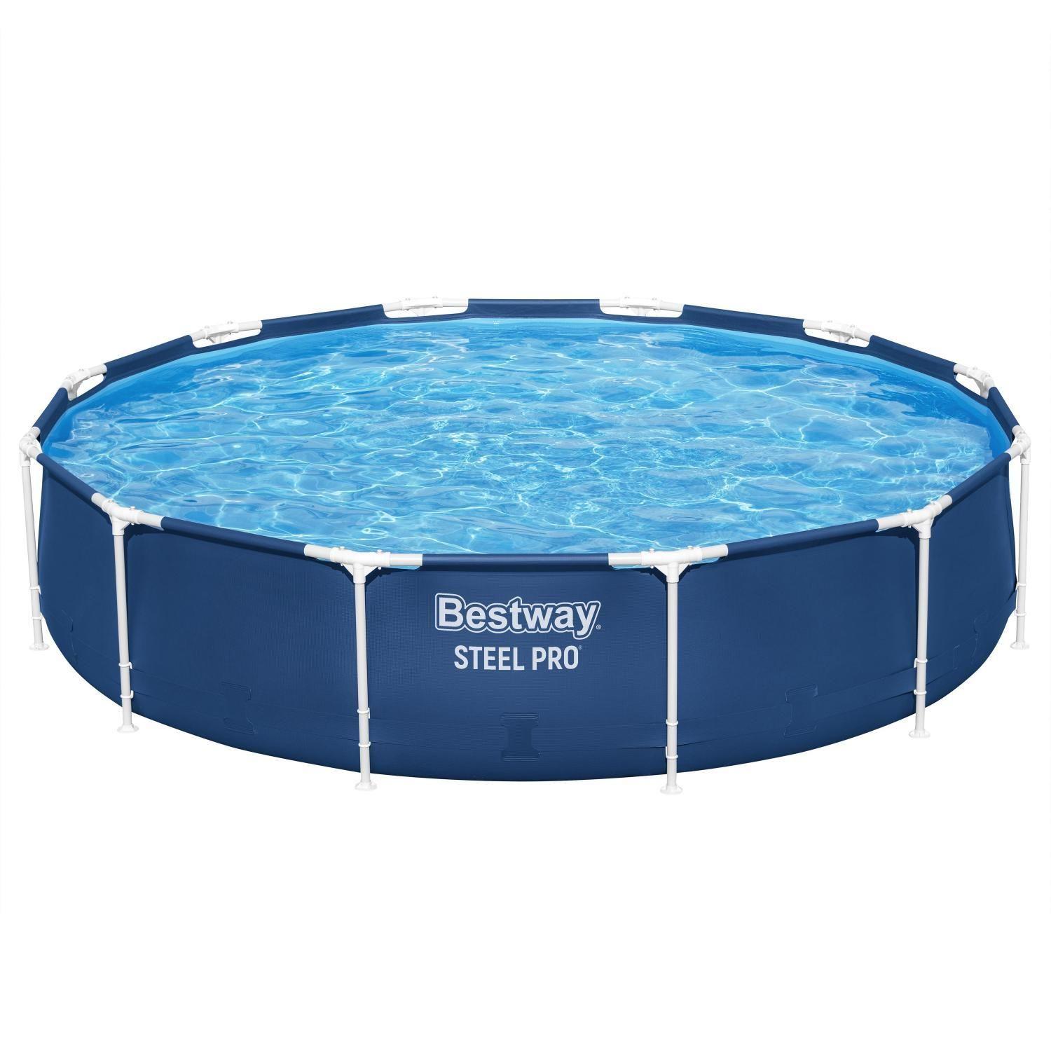 Piscina Bestway Redonda Steel Pro con filtro 3.66MX76Cm Azul-3