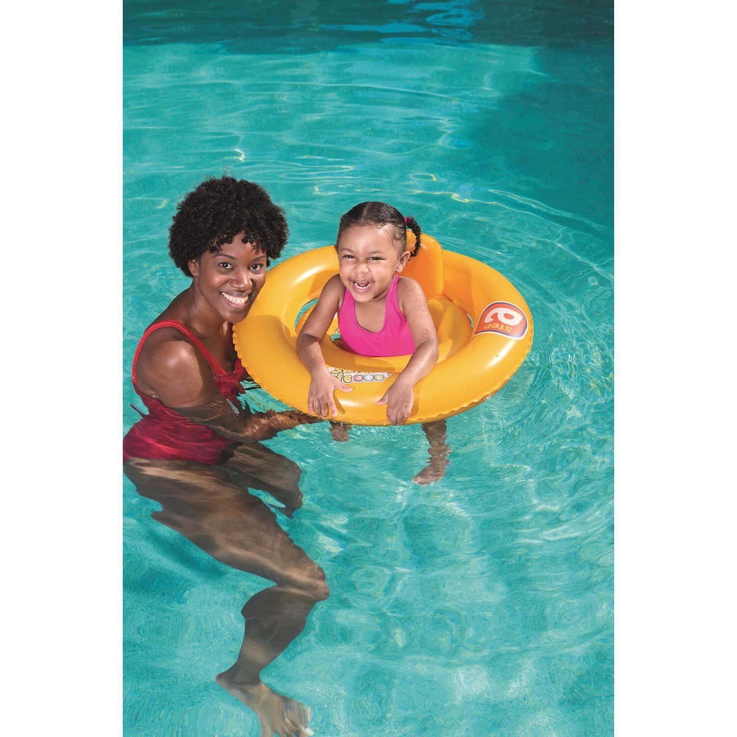 Flotador Silla Bebé 2 Anillos Swimsafe 69Cm 1-2 Años Bestway-4
