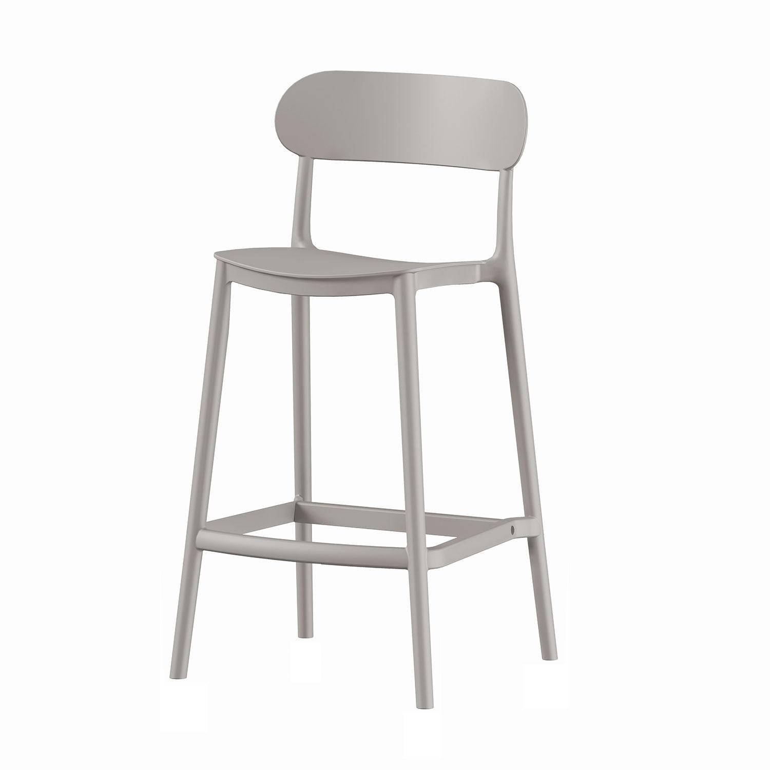 Piso Taburete Silla alta bar cocina Oslo 65cm Gris-0