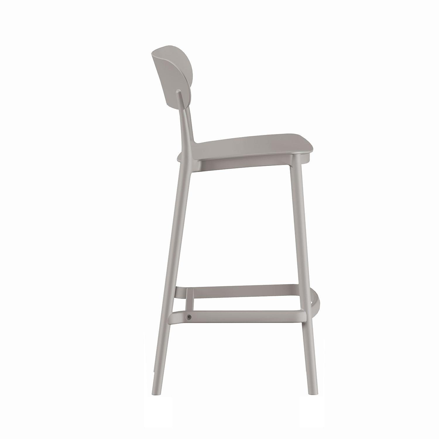 Piso Taburete Silla alta bar cocina Oslo 65cm Gris-5