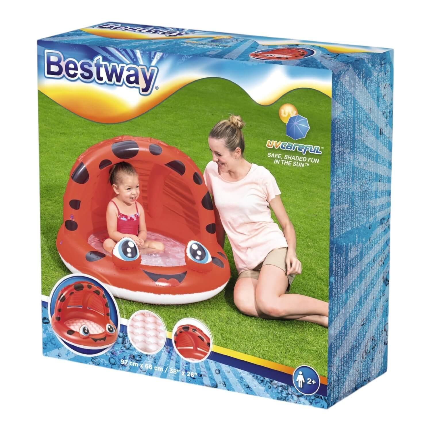 Piscina Inflable Bestway Con Sombra Para Bebés 97X66Cm-3