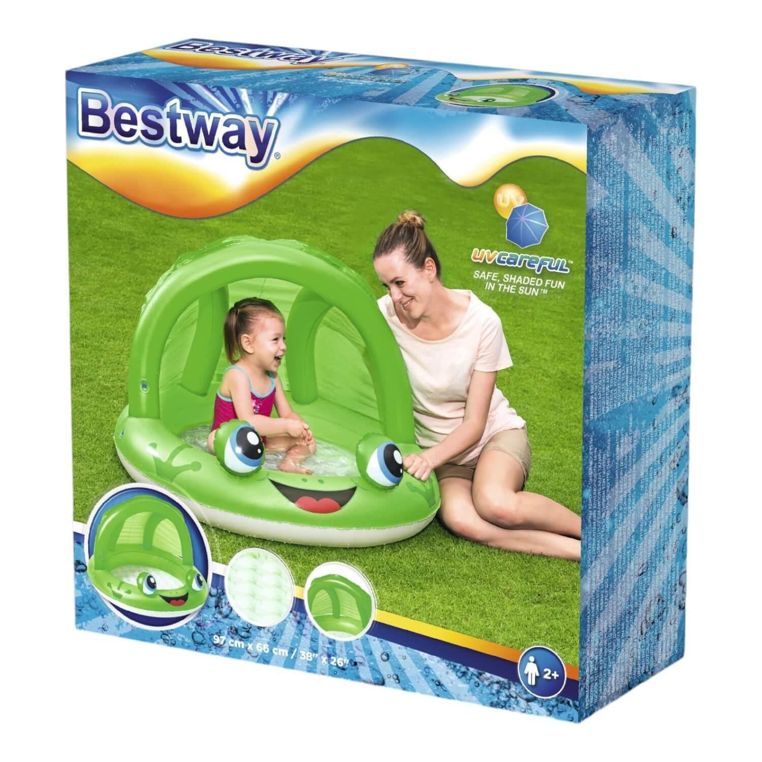Piscina Inflable Bestway Con Sombra Para Bebés 97X66Cm-4