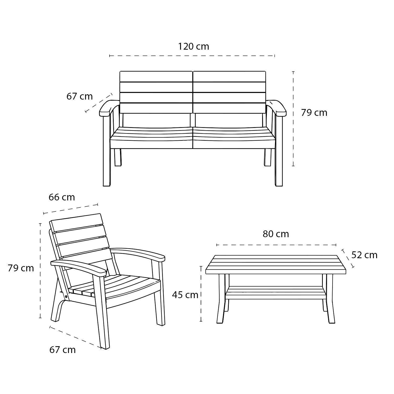 Juego Set Living Terraza Rostock 4 personas Northwest-2