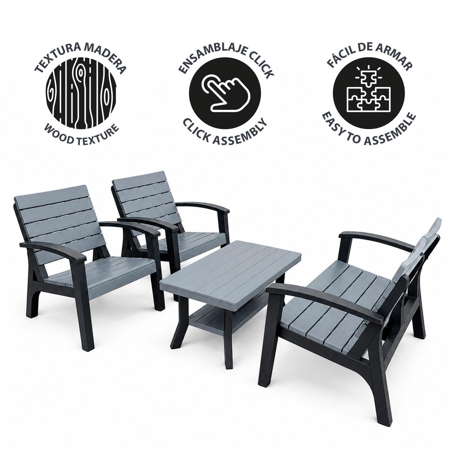 Juego Set Living Terraza Rostock 4 personas Northwest-7