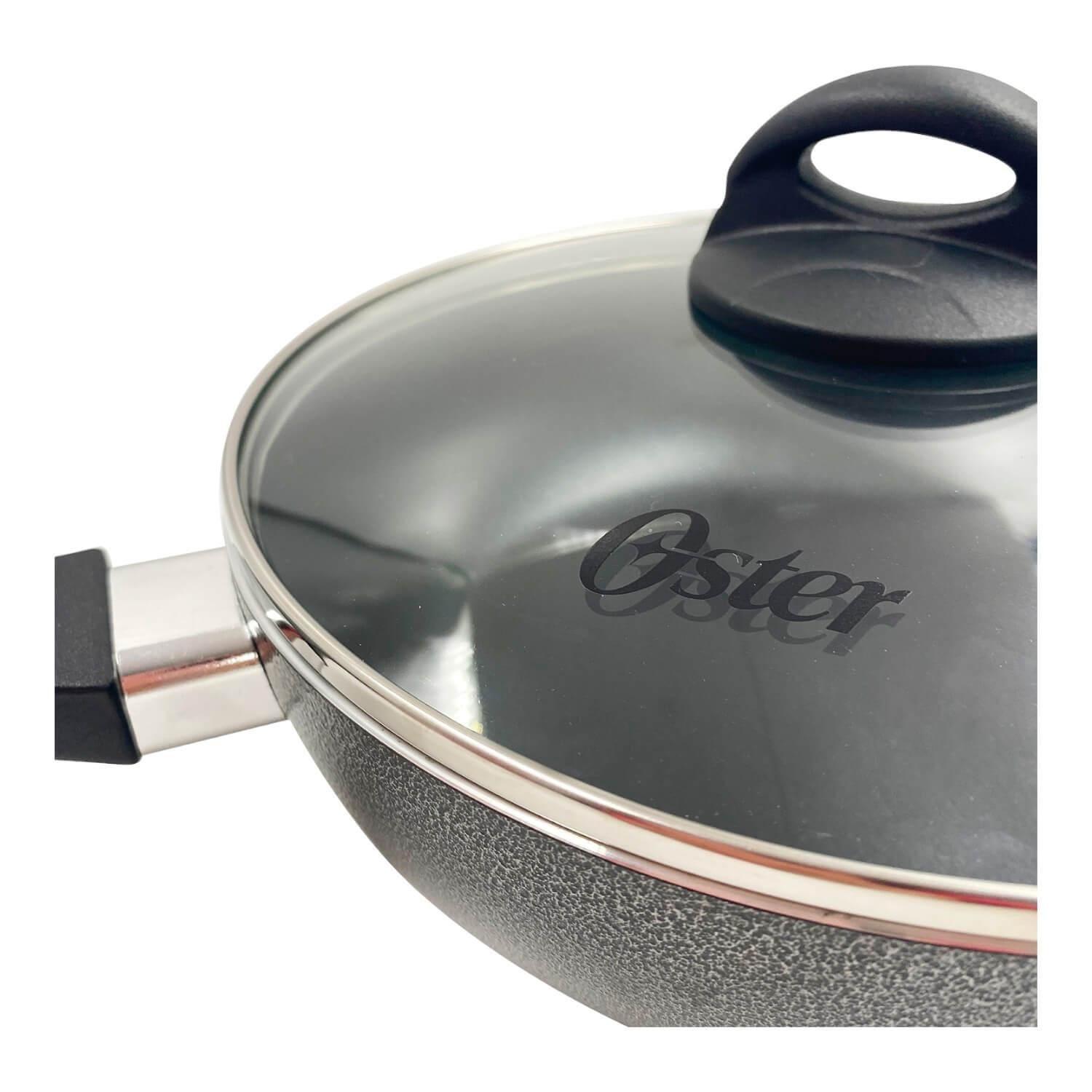 Sartén Wok con tapa antiadherente 24 cm Clairborne Oster-3