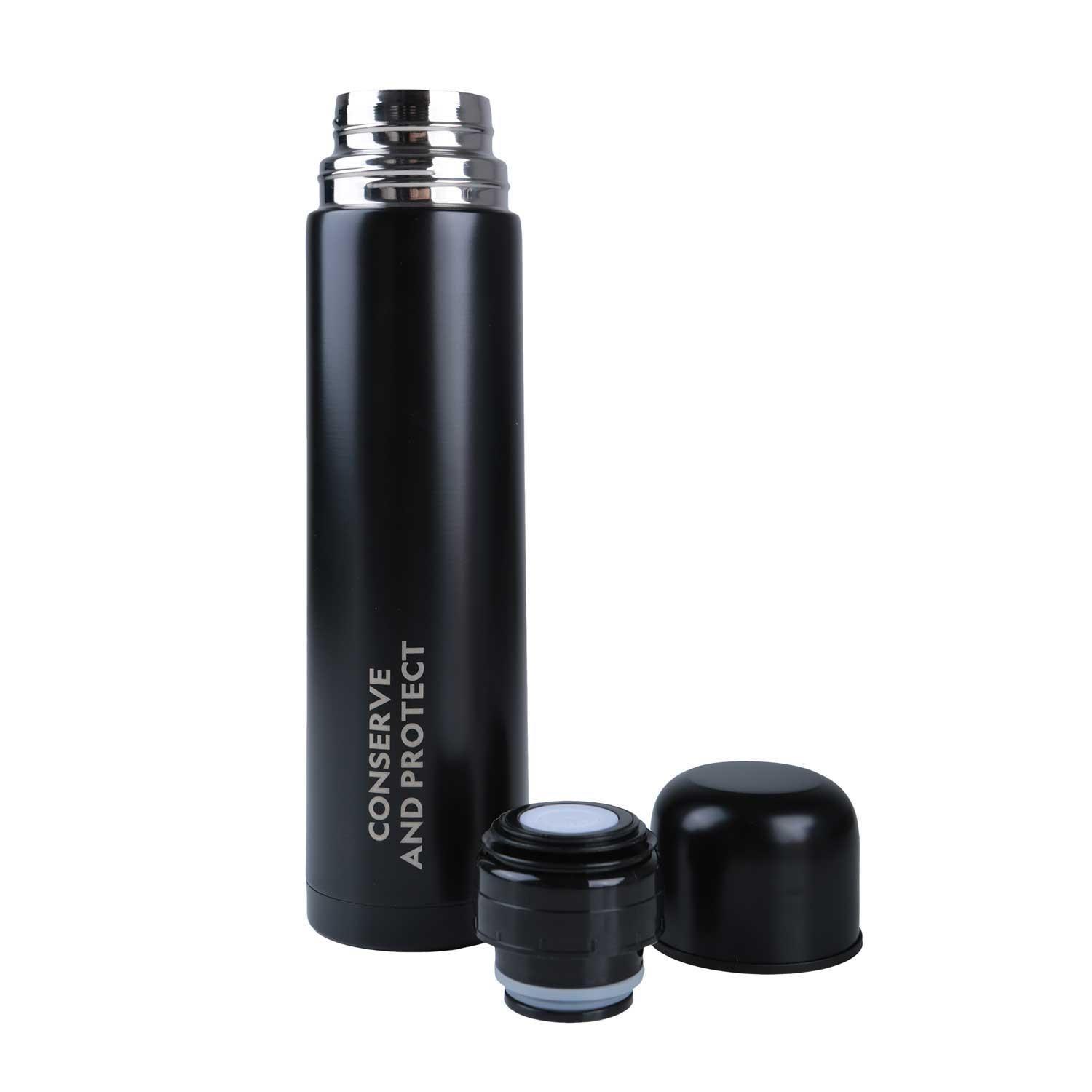 Termo Bala Metálico Negro 1000ml National Geographic-2