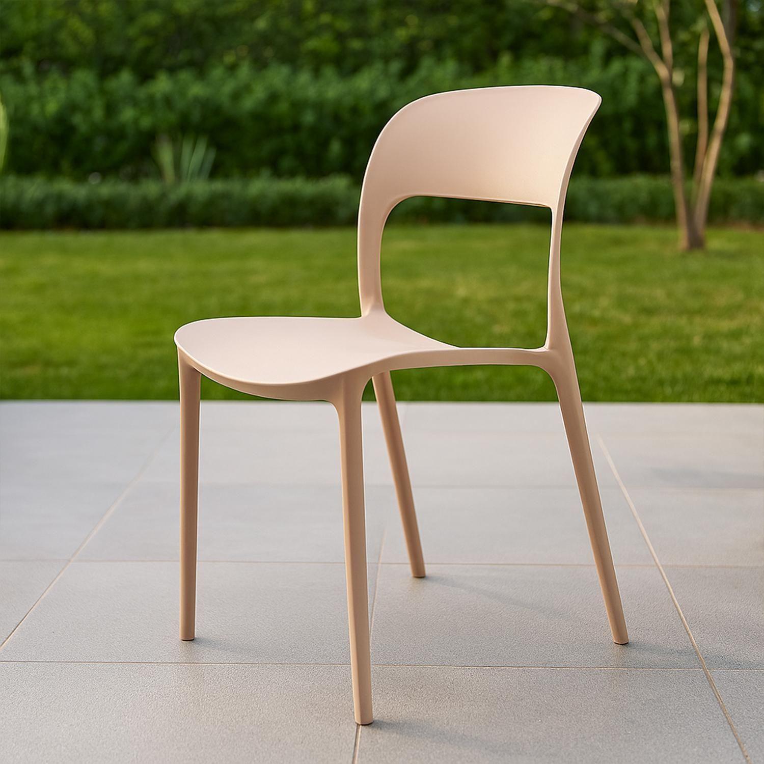 Silla Plástico Apilable Deco Nuremberg Beige Escandinavia-6