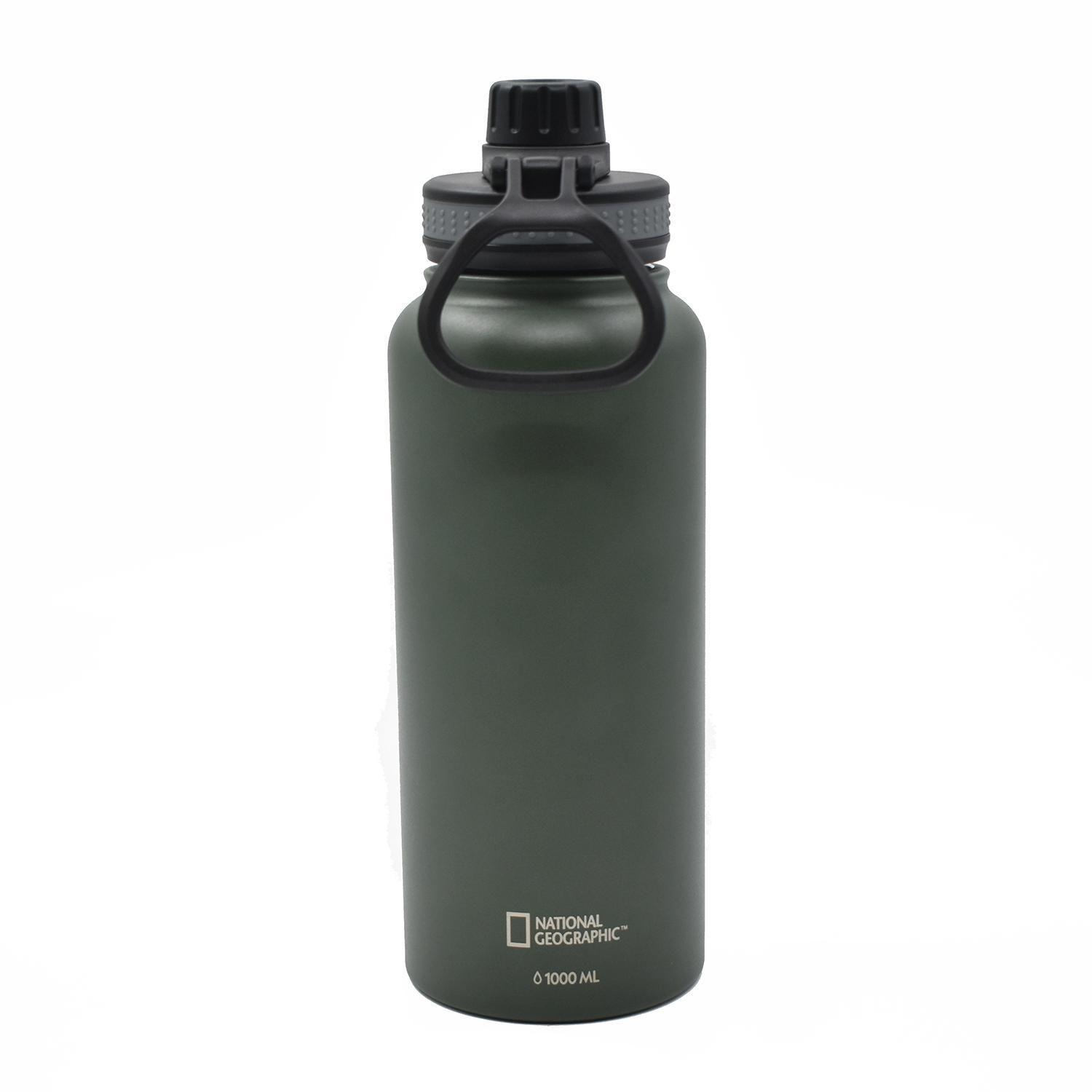 Botella Metálica Térmica Insulada 900ml Verde NatGeo-2