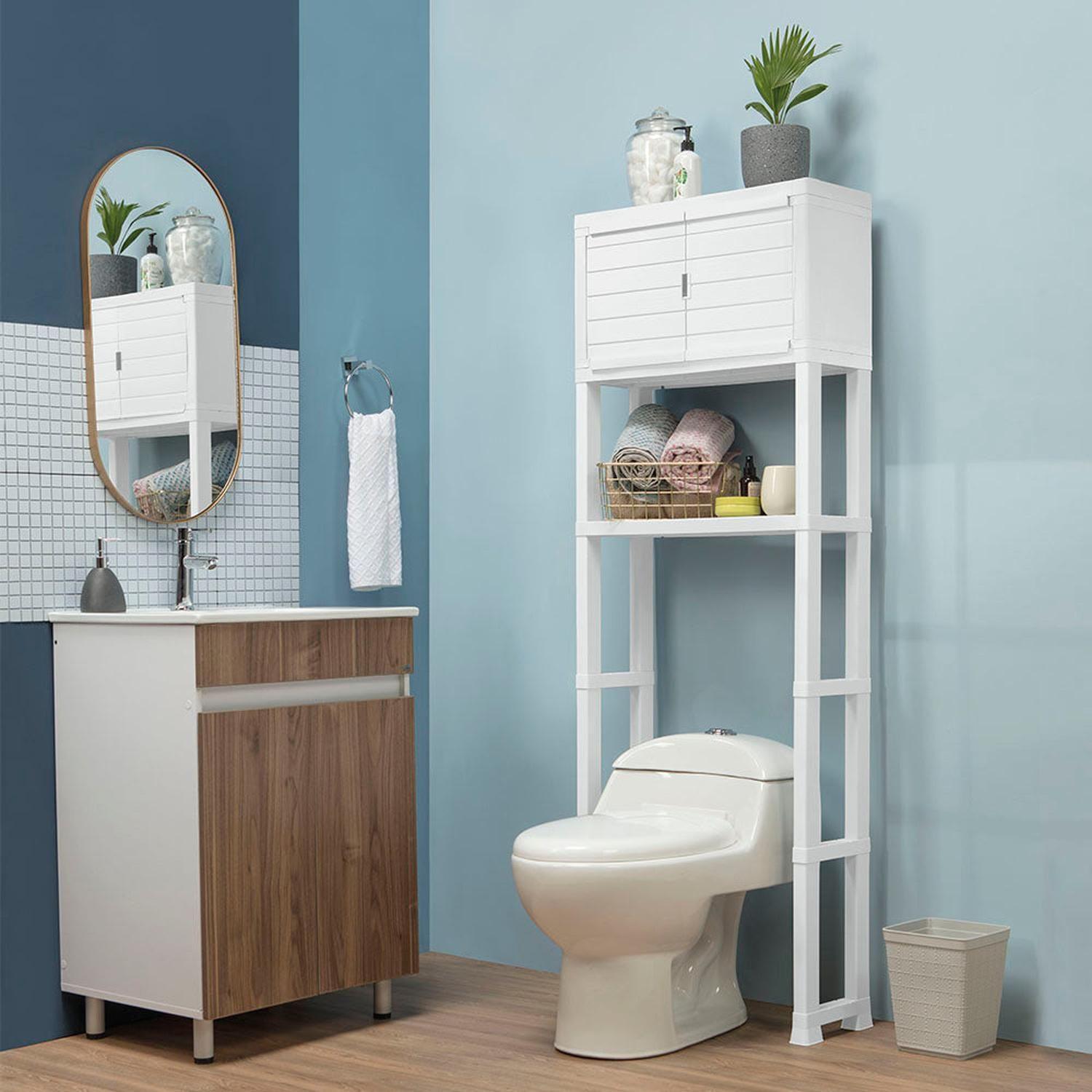 Estante Organizador Para Baño Blanco 61x25x171Cms Rimax-2