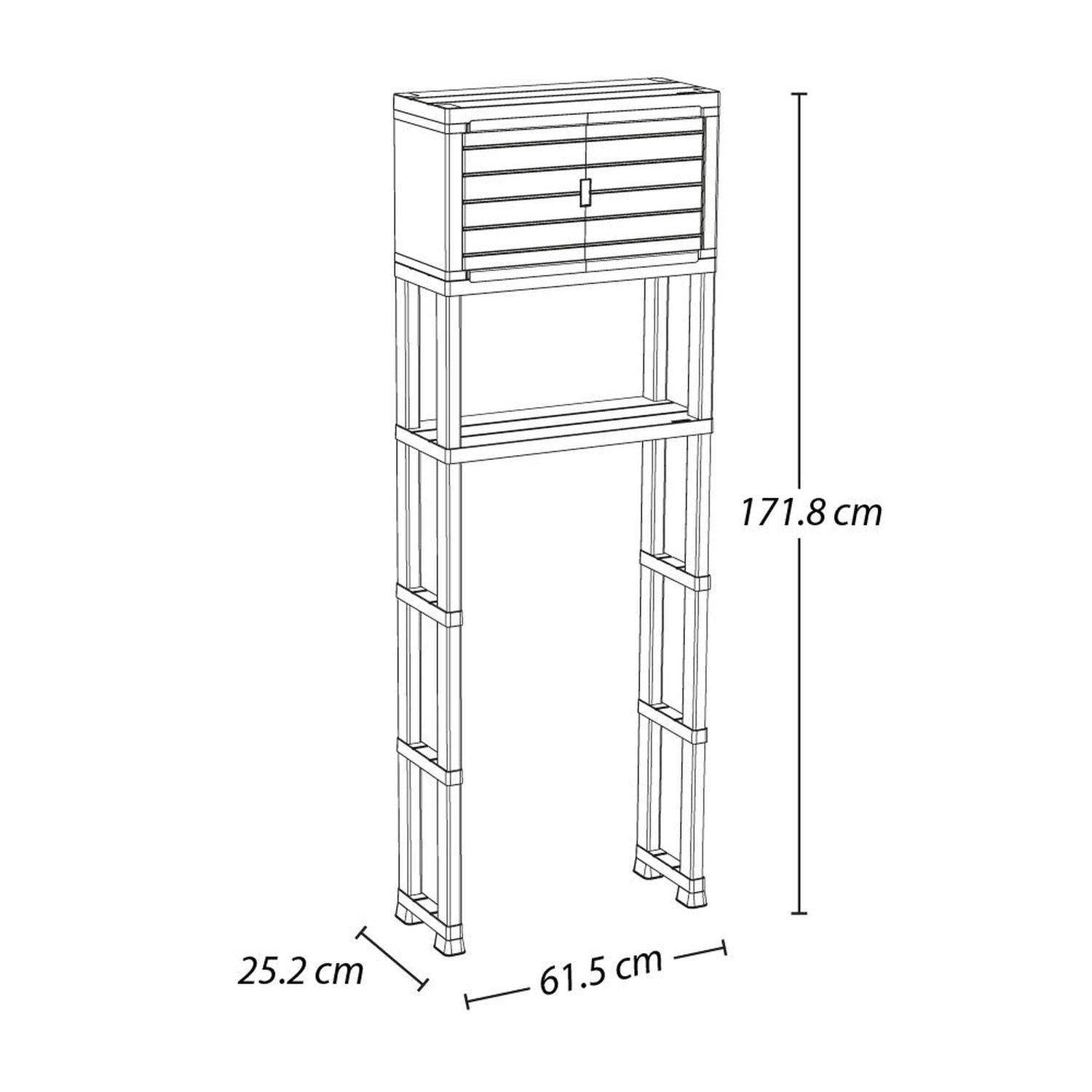 Estante Organizador Para Baño Blanco 61x25x171Cms Rimax-3