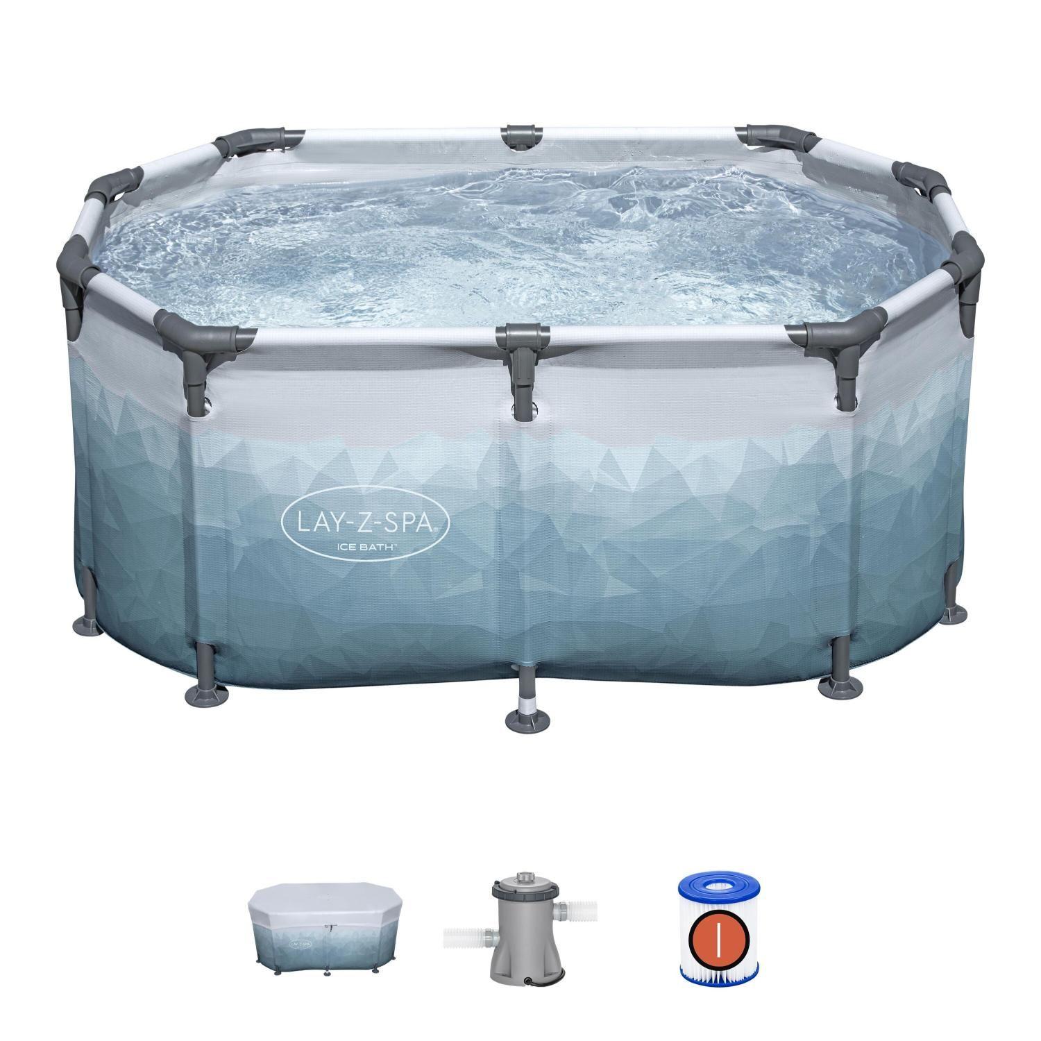 Tina de Hielo Ice Bath Portatil Bestway 2 personas con fitro-4