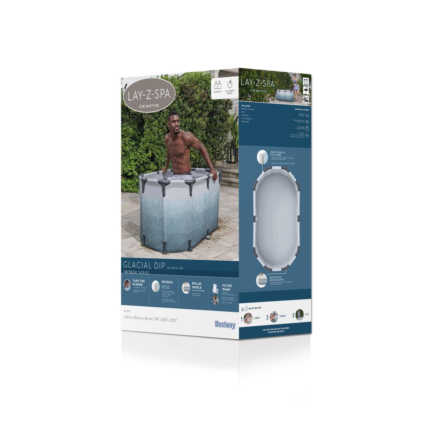 Tina de Hielo Ice Bath Portatil Bestway 2 personas con fitro-4