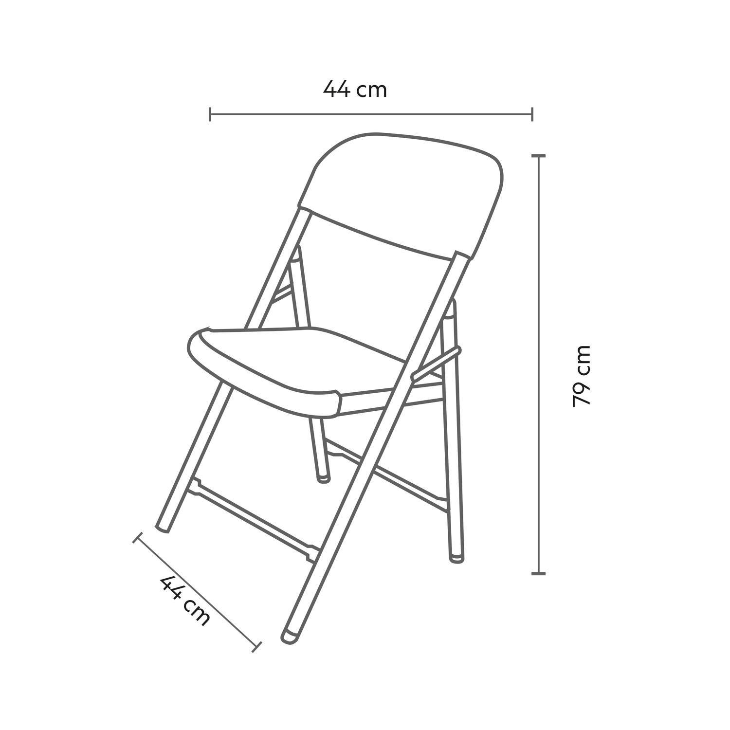 Silla Plegable Básica Negra-5