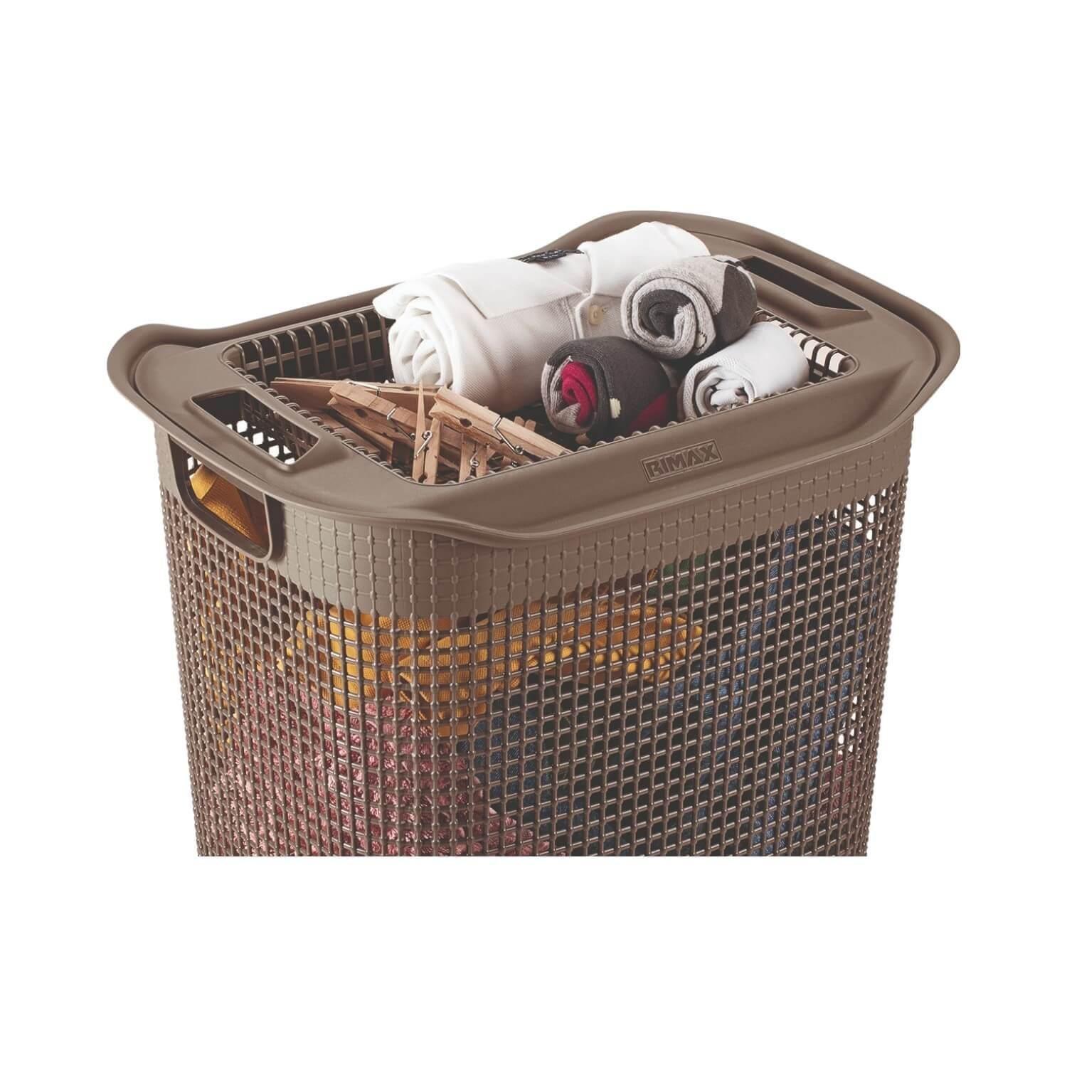 Cesta Ropa Linum Mocca 35.5x46.2x60.5 Cms Rimax-2
