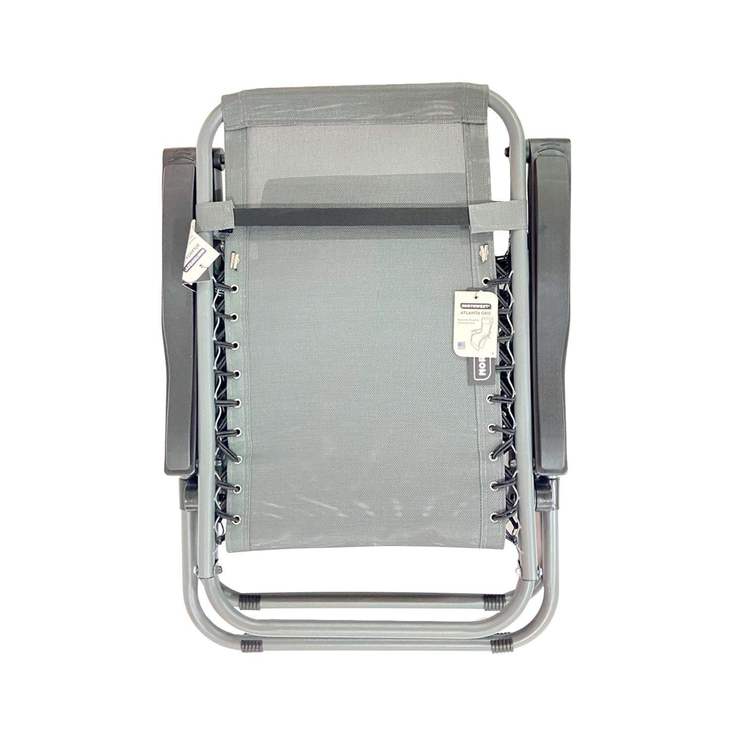 Silla Reposera Plegable Gravedad Cero Atlanta Gris Northwest-3