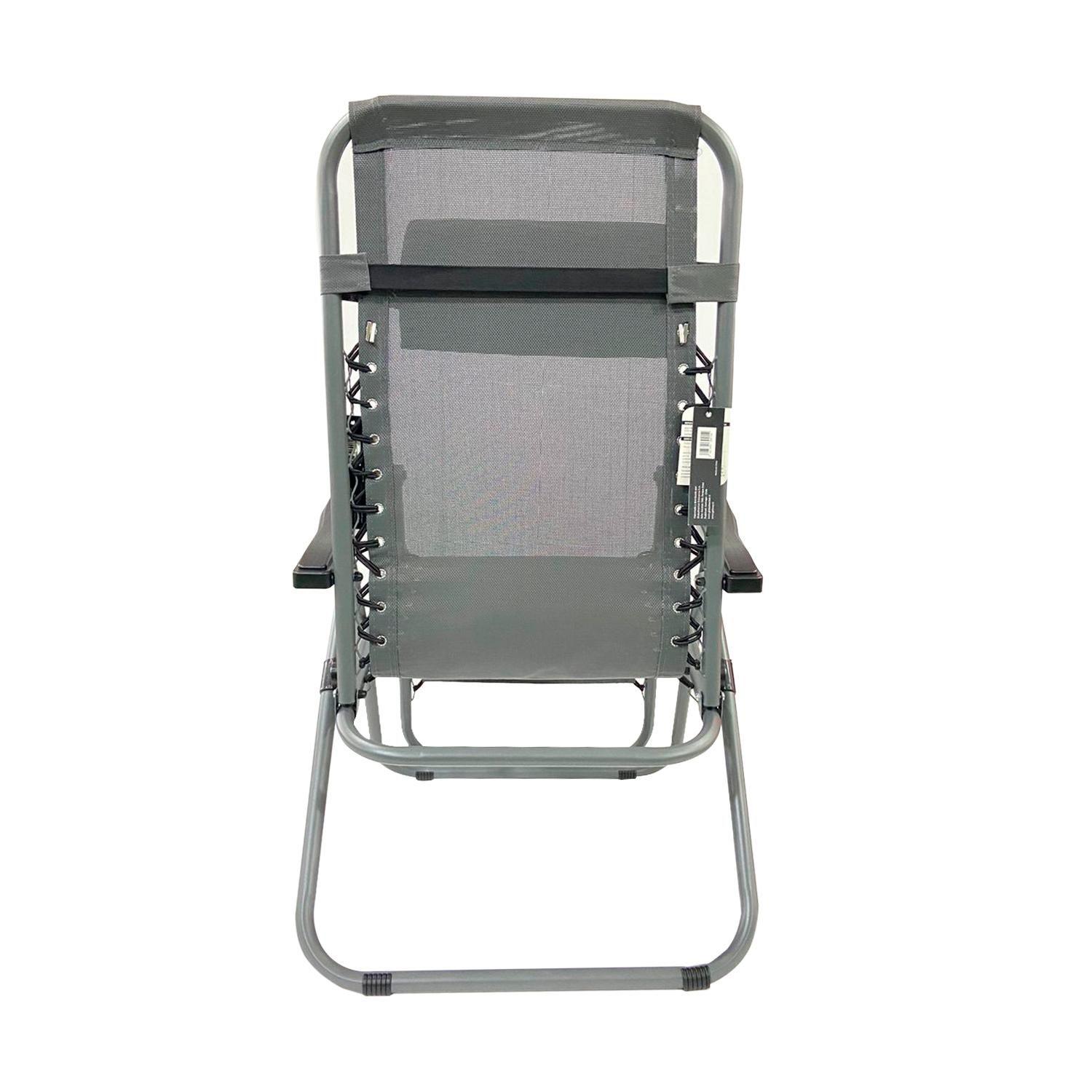 Silla Reposera Plegable Gravedad Cero Atlanta Gris Northwest-4